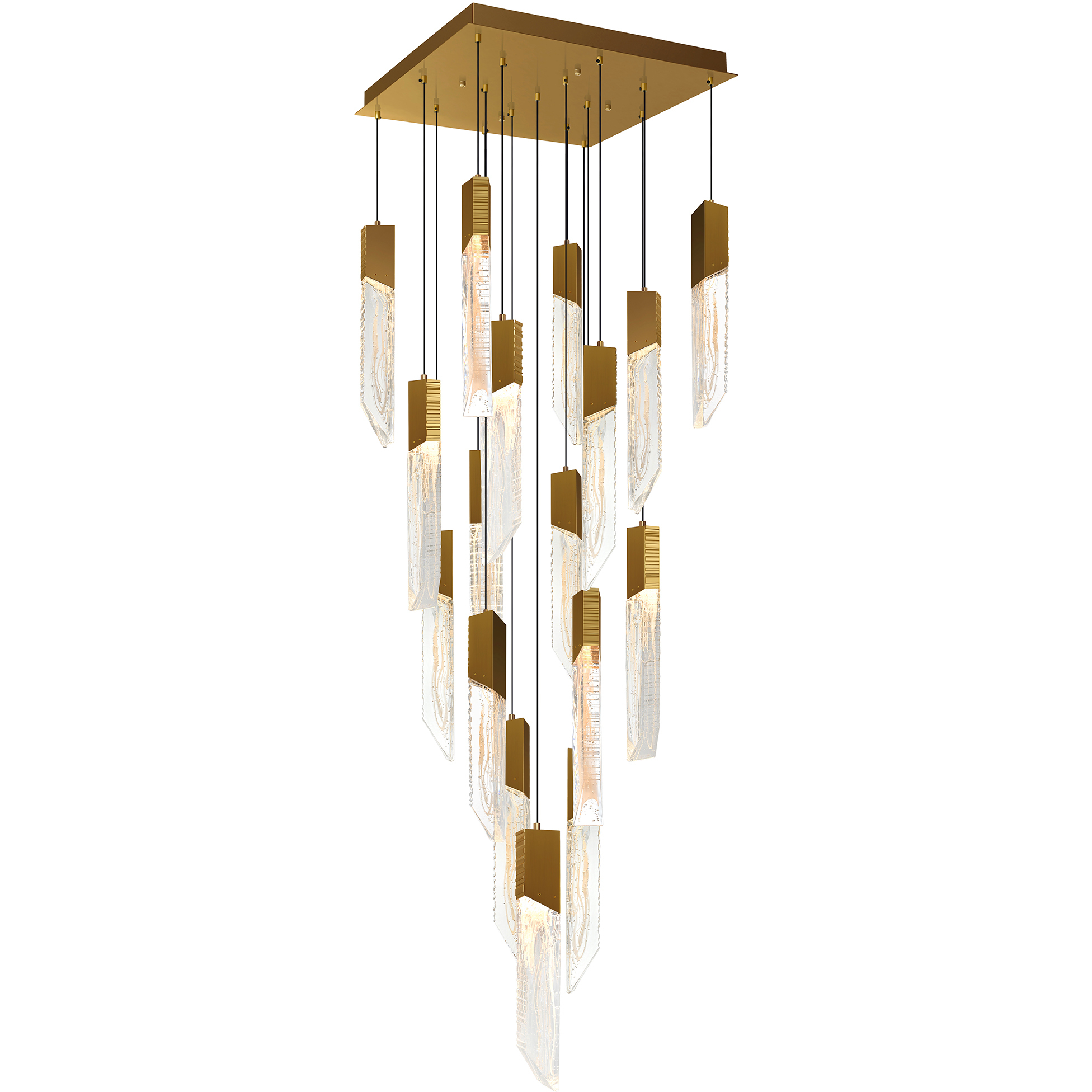 Petra LED 24 inch Brass Chandelier Ceiling Light