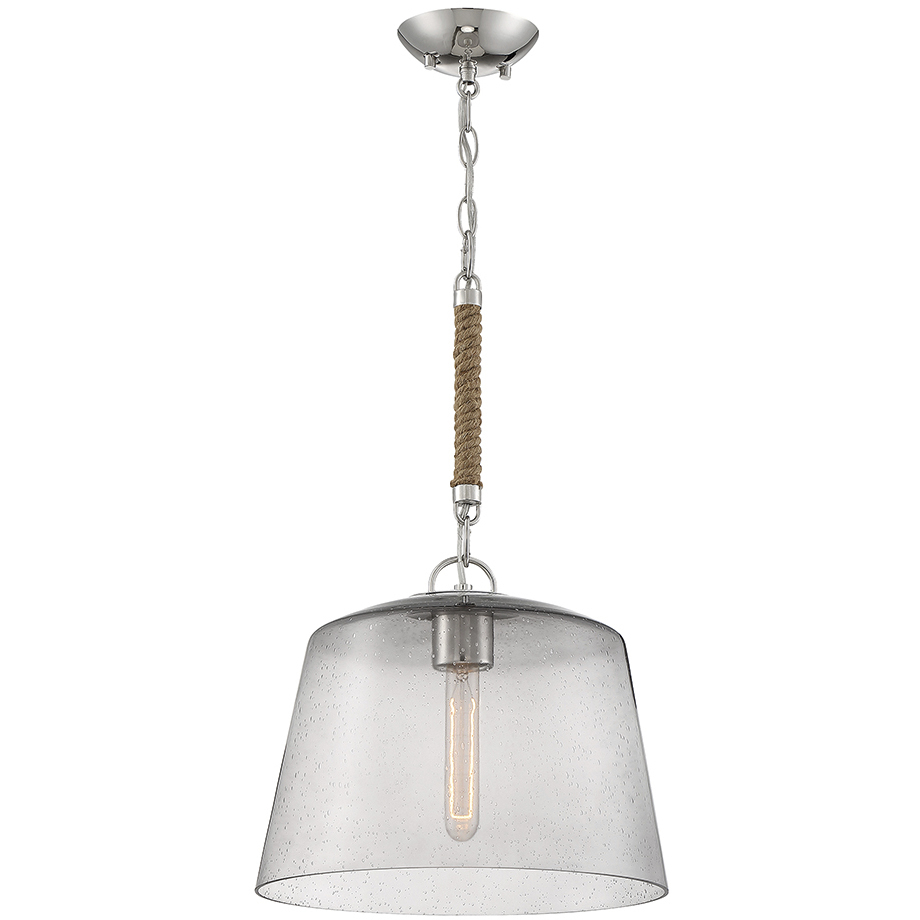 Windrush 1 Light 14 inch Polished Nickel Pendant Ceiling Light