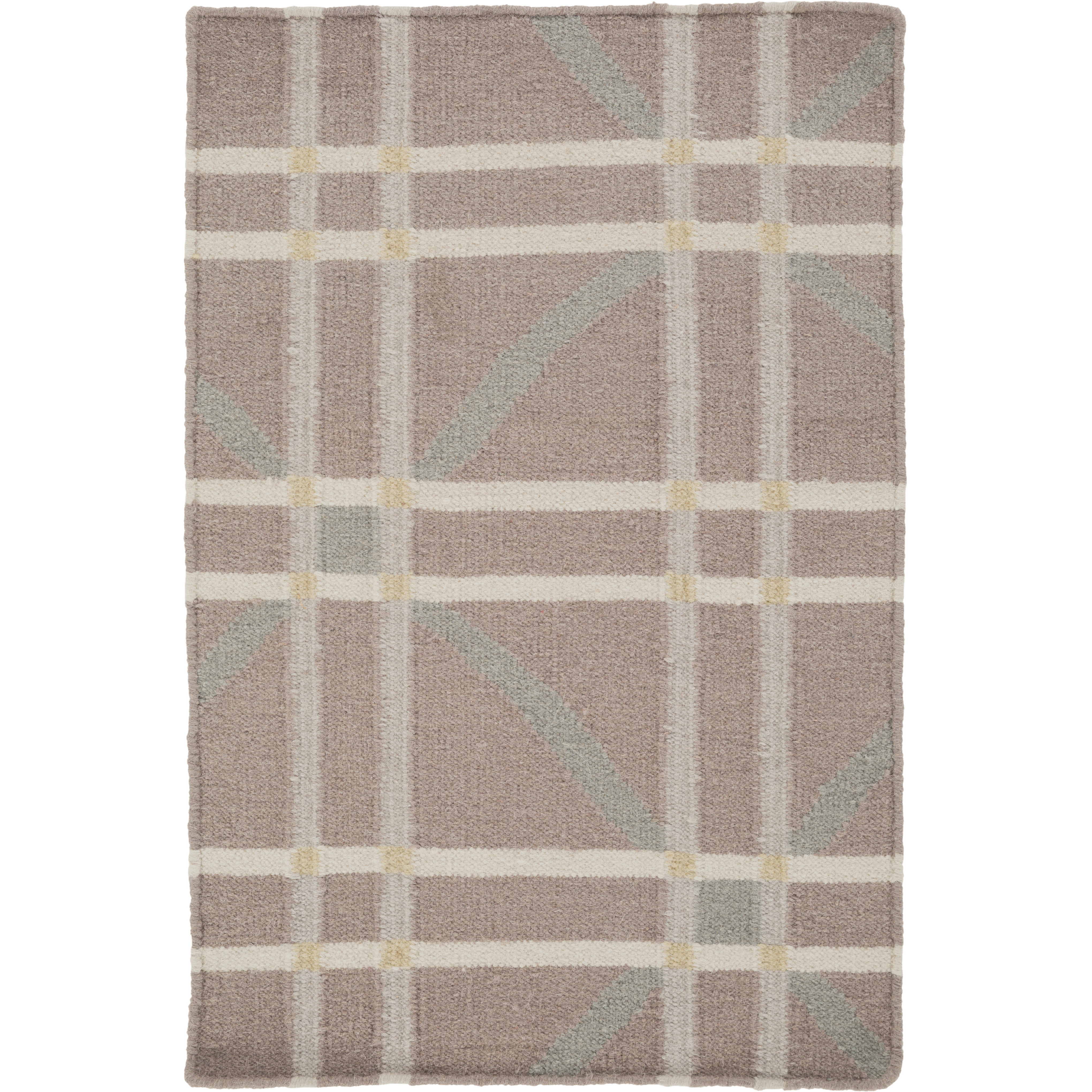 Sheffield Market 36 X 24 inch Cream, Taupe, Wheat, Aqua Rug