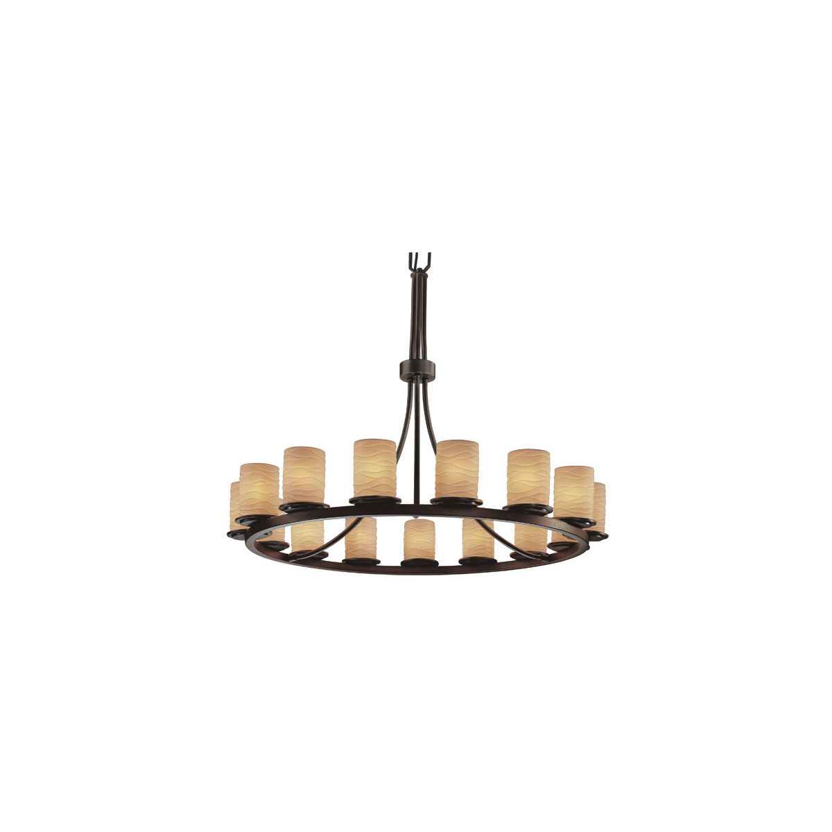 Limoges LED 42 inch Dark Bronze Chandelier Ceiling Light in Waves, 10500 Lm LED, Dakota