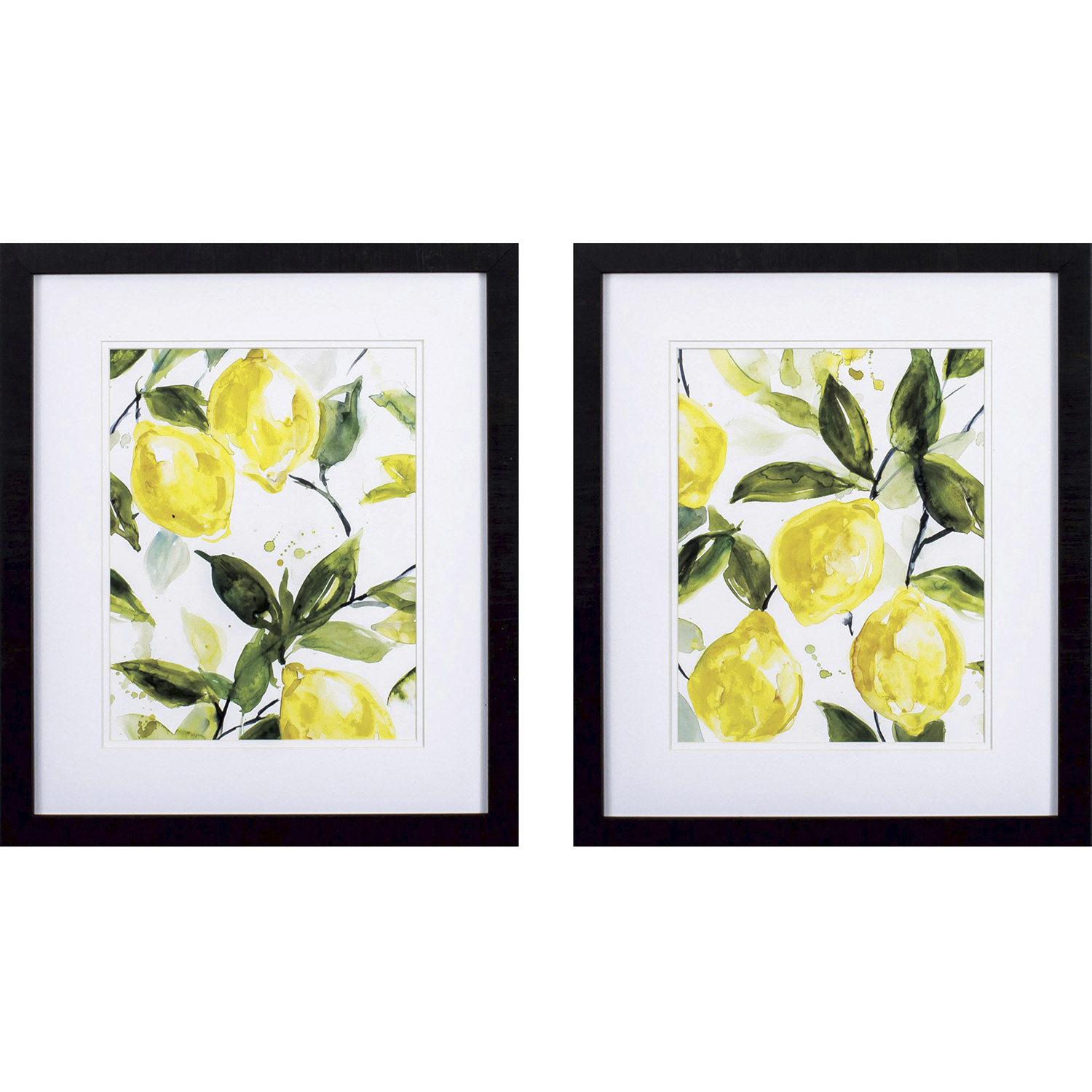Lemony Branch Green and Yellow Framed Art, Propac