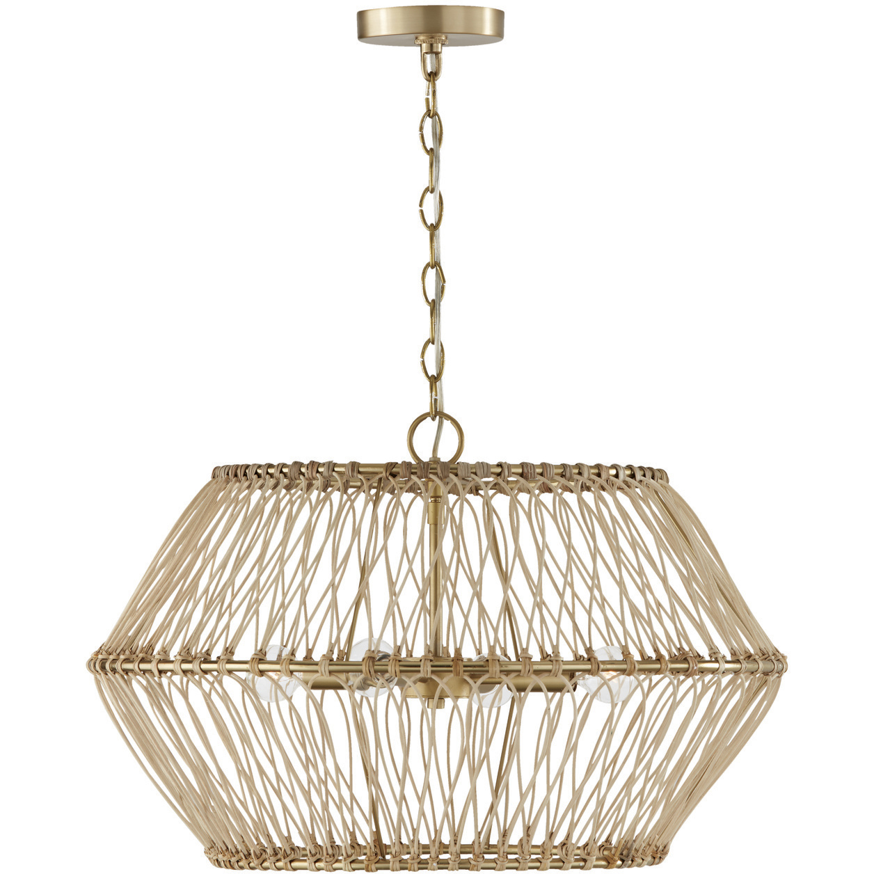 Wren 4 Light 24.25 inch Matte Brass Pendant Ceiling Light