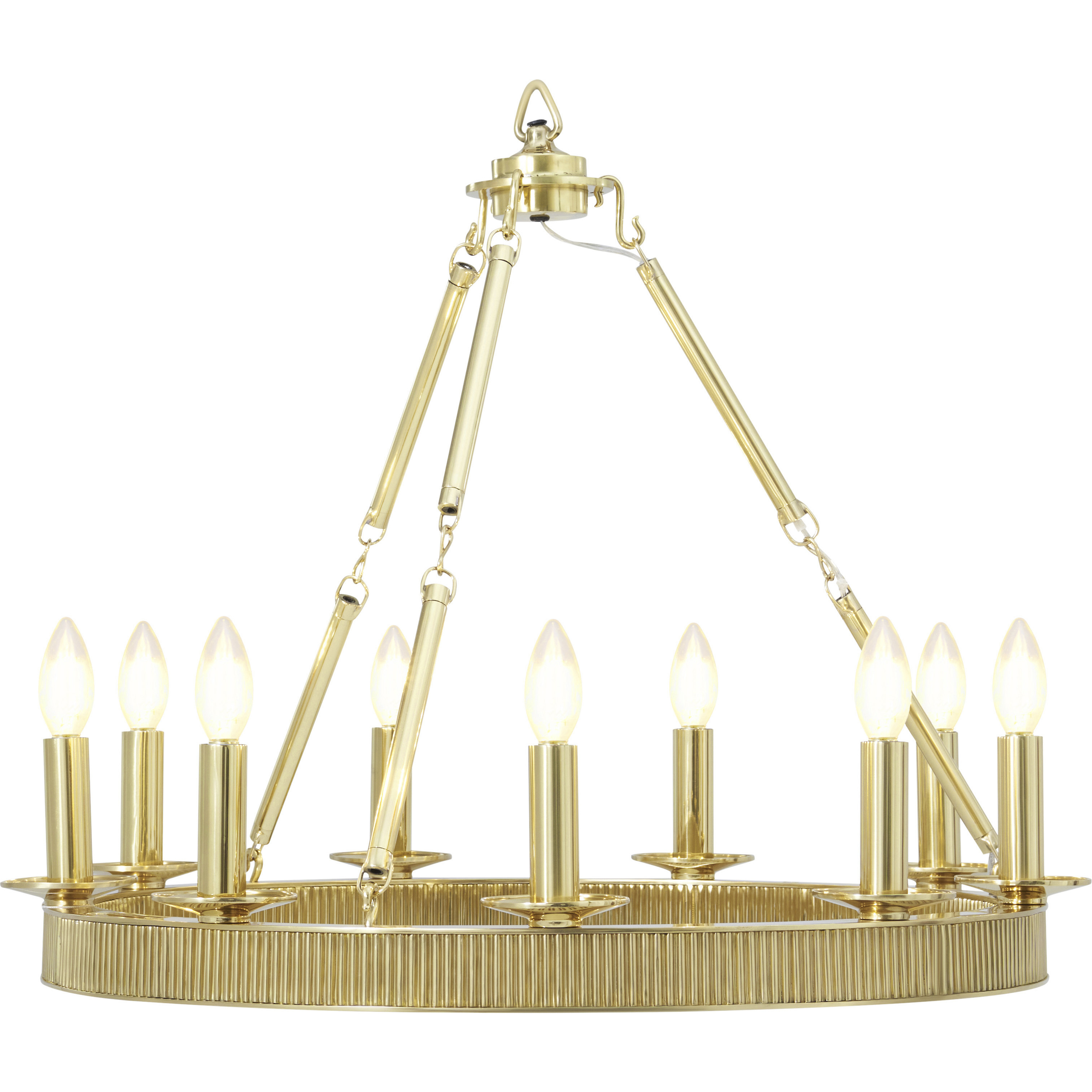 Simon 26 inch Polished Brass Chandelier Ceiling Light, Round, TA Illuminations