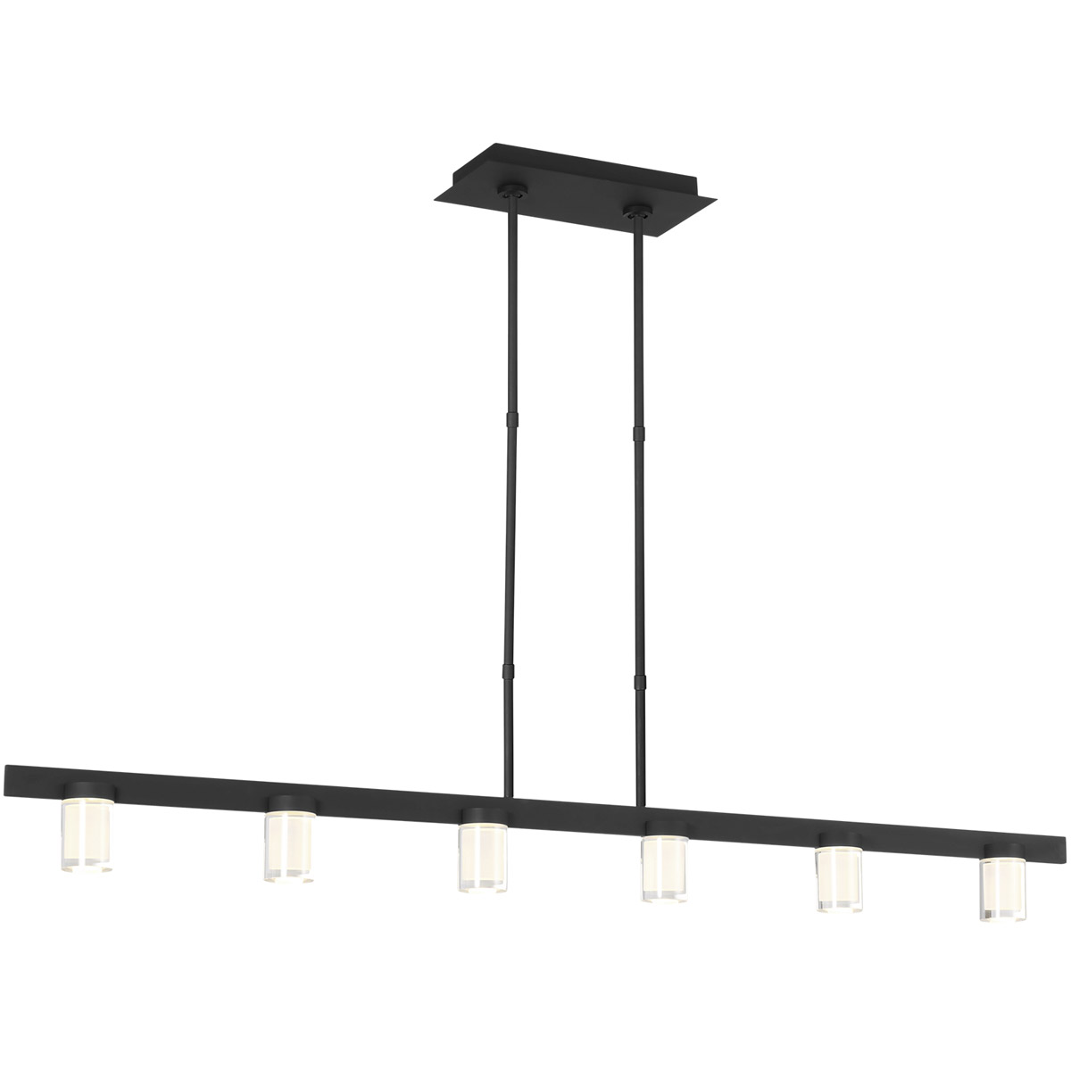 Kelly Wearstler Esfera LED 60 inch Nightshade Black Linear Suspension Ceiling Light in 277V, Integrated LED