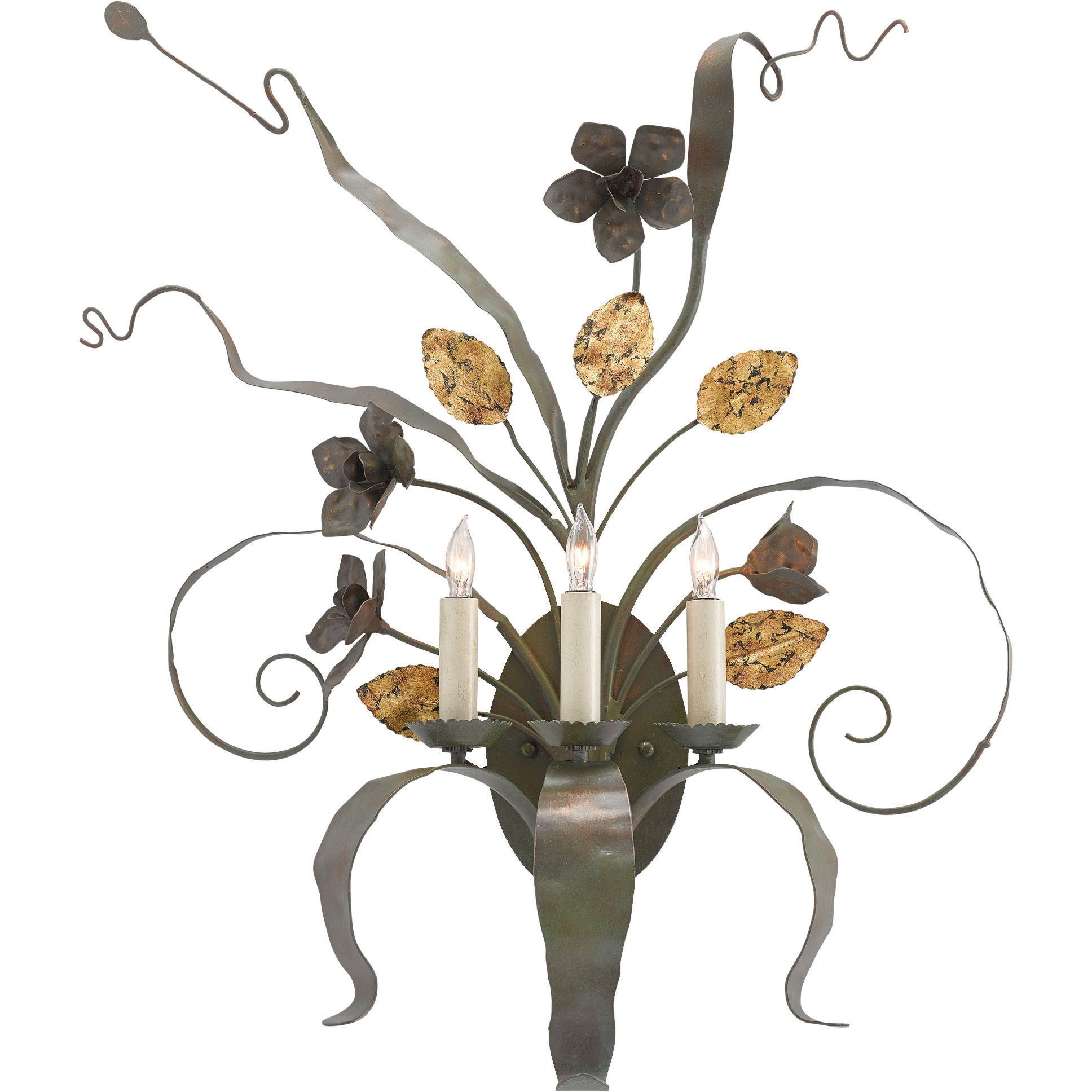 Westley 3 Light 20 inch Verdigris Wall Sconce Wall Light, Bunny Williams Collection