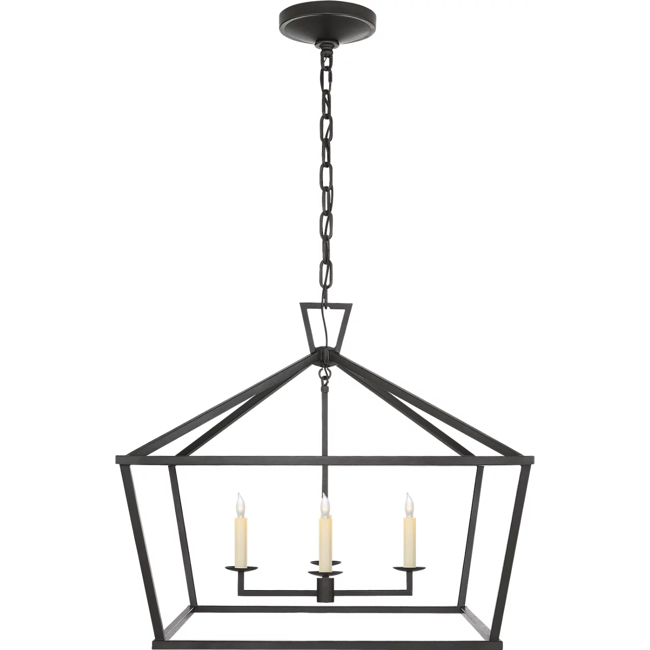 Chapman & Myers Darlana 4 Light 28 inch Aged Iron Linear Lantern Pendant Ceiling Light, Medium