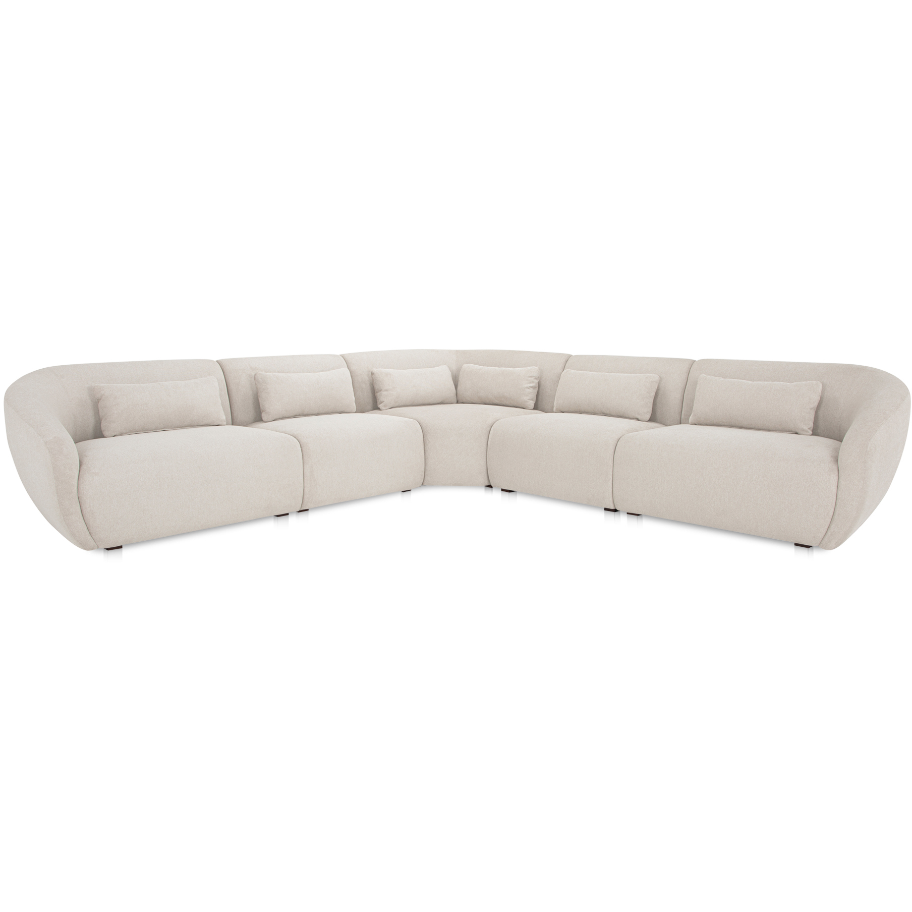 Amelia White Modular Left Sectional, Classic L-Shaped
