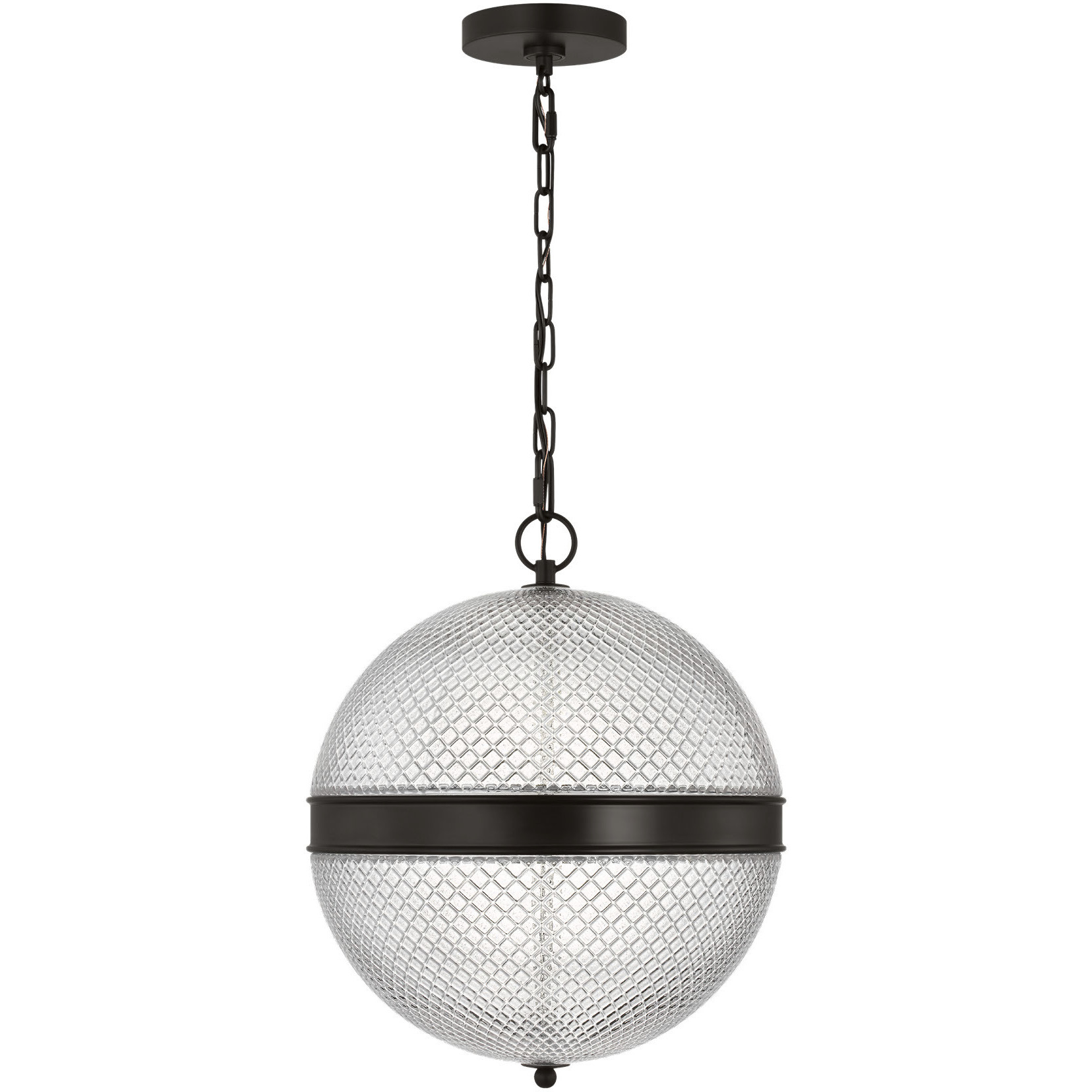 Alexa Hampton Lucinda 3 Light 15 inch Aged Iron Pendant Ceiling Light