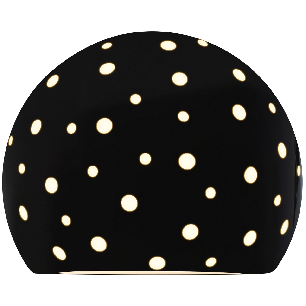 Perforated Globe Wall Sconce Wall Light in Gloss Black, Form+Finish+Function