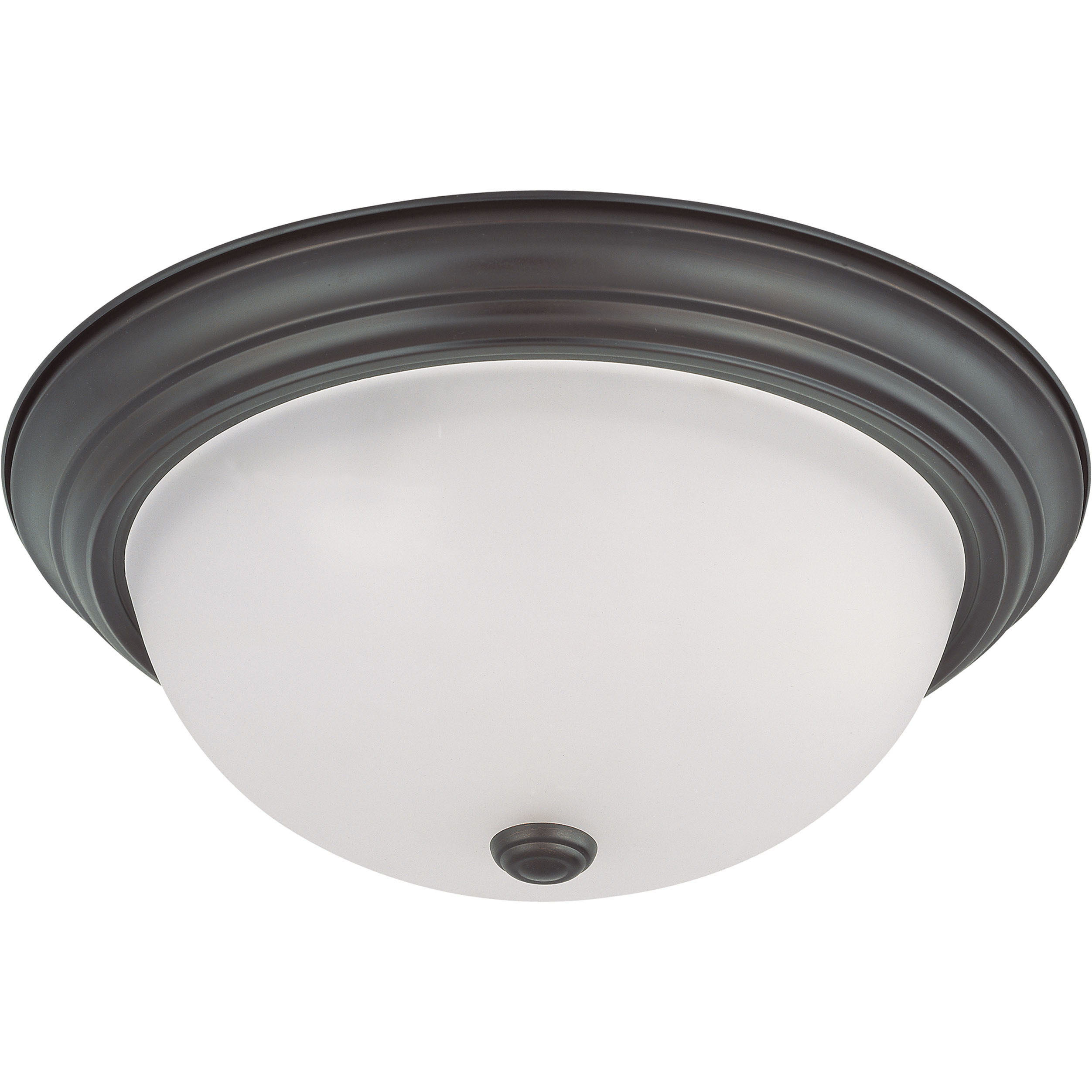 Brentwood 3 Light 15 inch Mahogany Bronze Flush Mount Ceiling Light