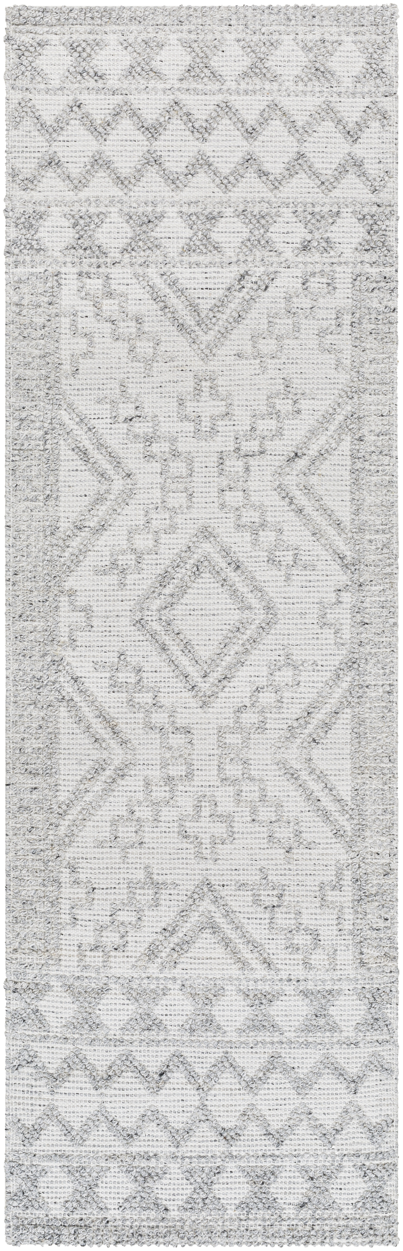 Napoli 96 X 30 inch White Rug, Runner