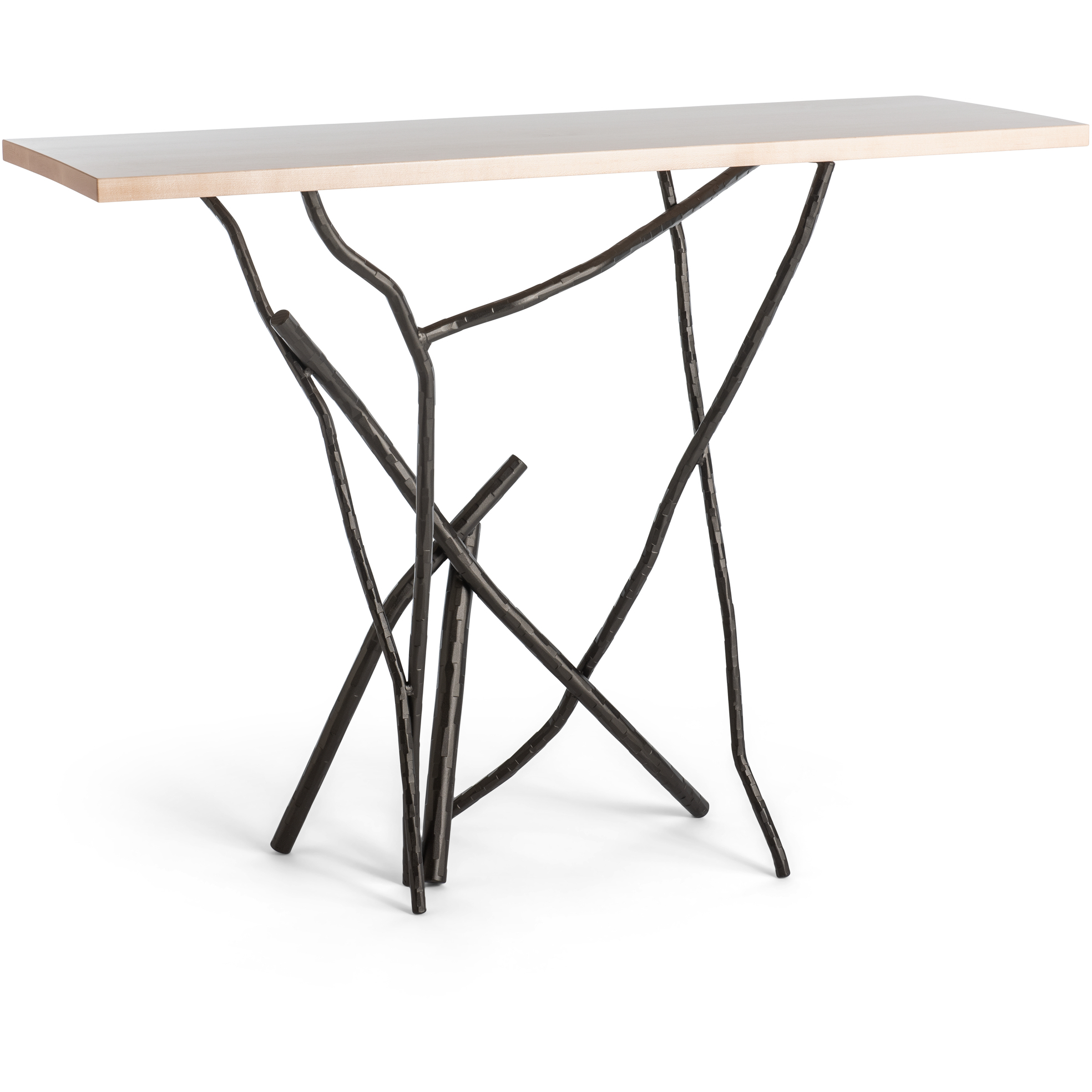 Brindille 46 X 16 inch Black Console Table in Maple Natural, Wood Top