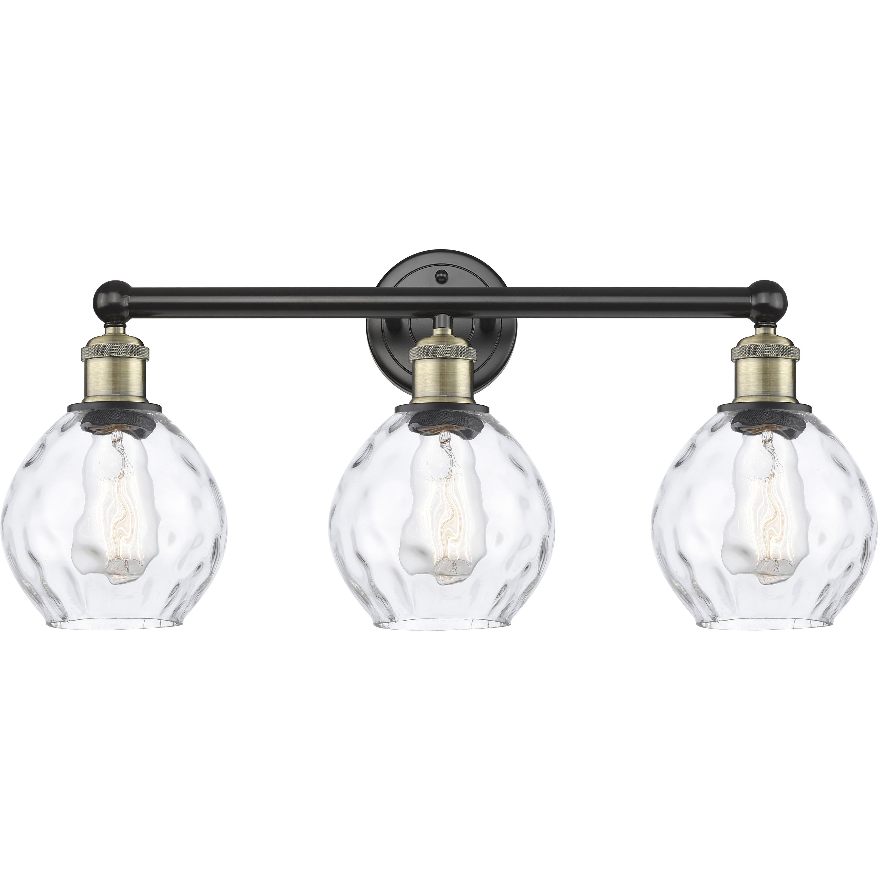 Waverly 3 Light 24 inch Black Antique Brass Bath Vanity Light Wall Light