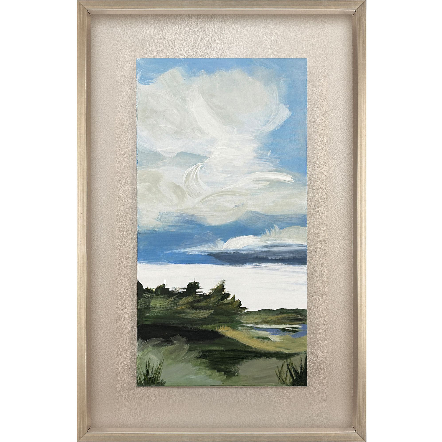 Lakeshore Green and Blue and Multi and White Canvas, The Studio