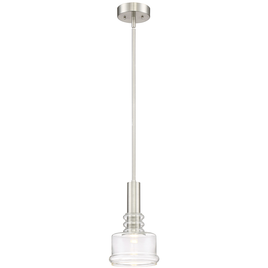 Kami LED 7.5 inch Satin Platinum Pendant Ceiling Light