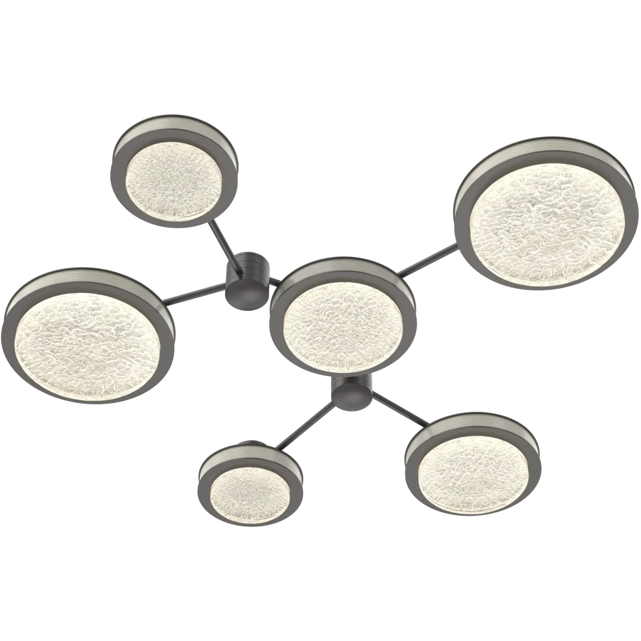 Iris LED 46 inch Graphite with Light Ash Sconce & Flush Mount Wall Light, Hub and Spoke