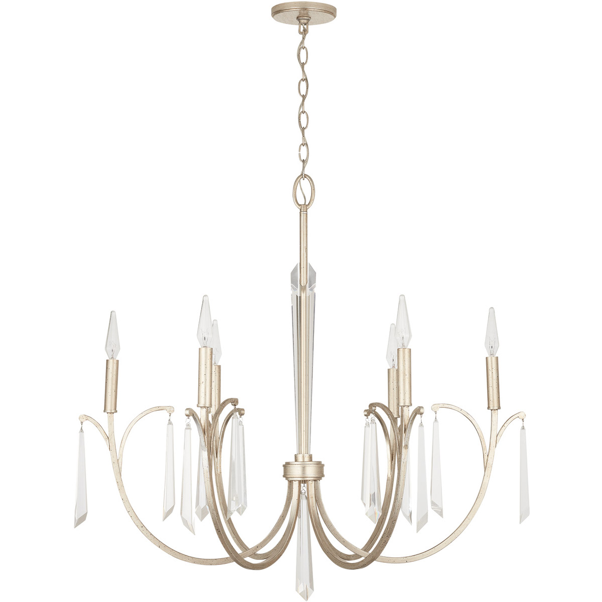 Gwyneth 6 Light 33.5 inch Winter Gold Chandelier Ceiling Light