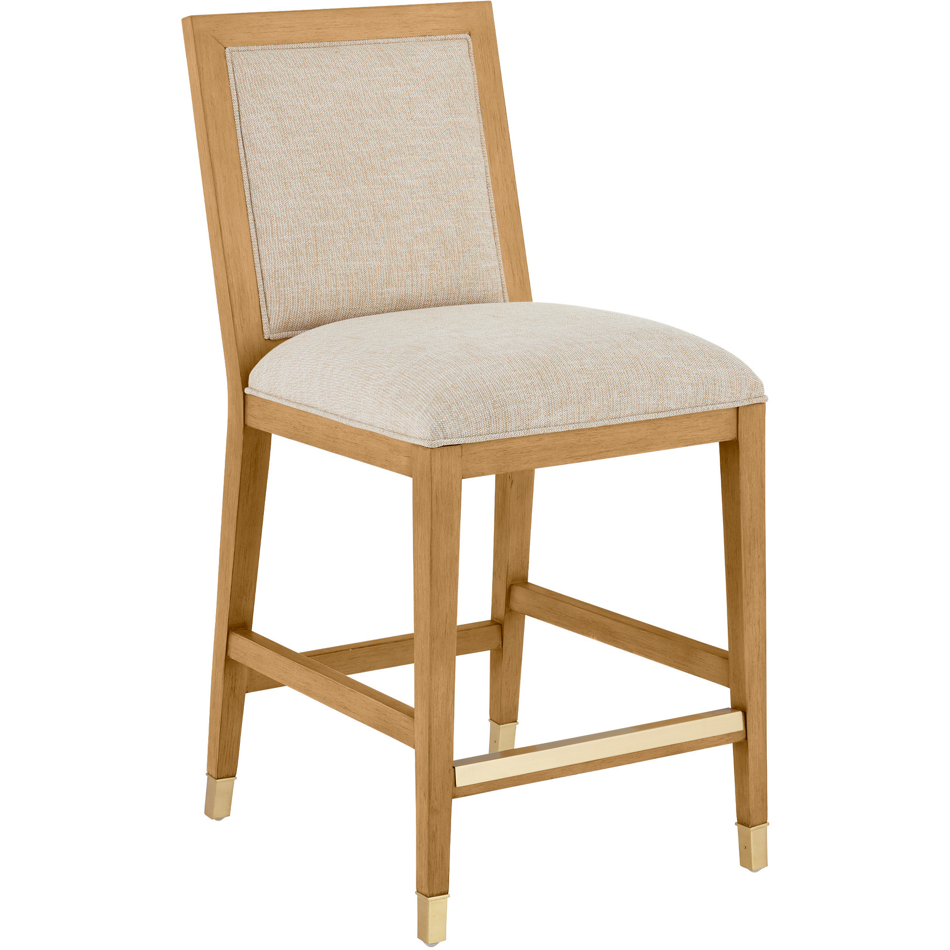 Santos 40 inch Sea Sand and Satin Brass and Liller Malt Counter Stool