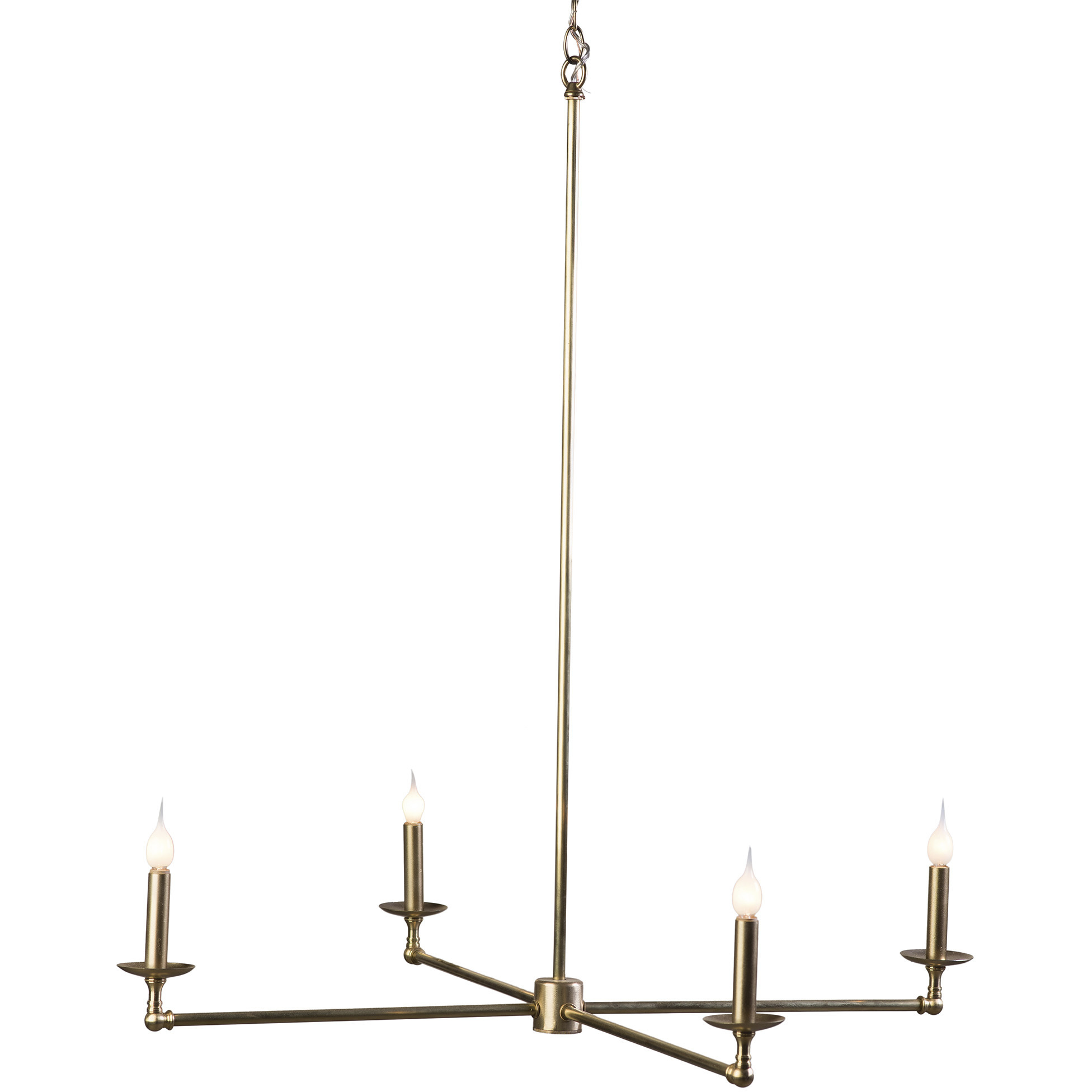 New Traditional 4 Light Brass Chandelier Ceiling Light