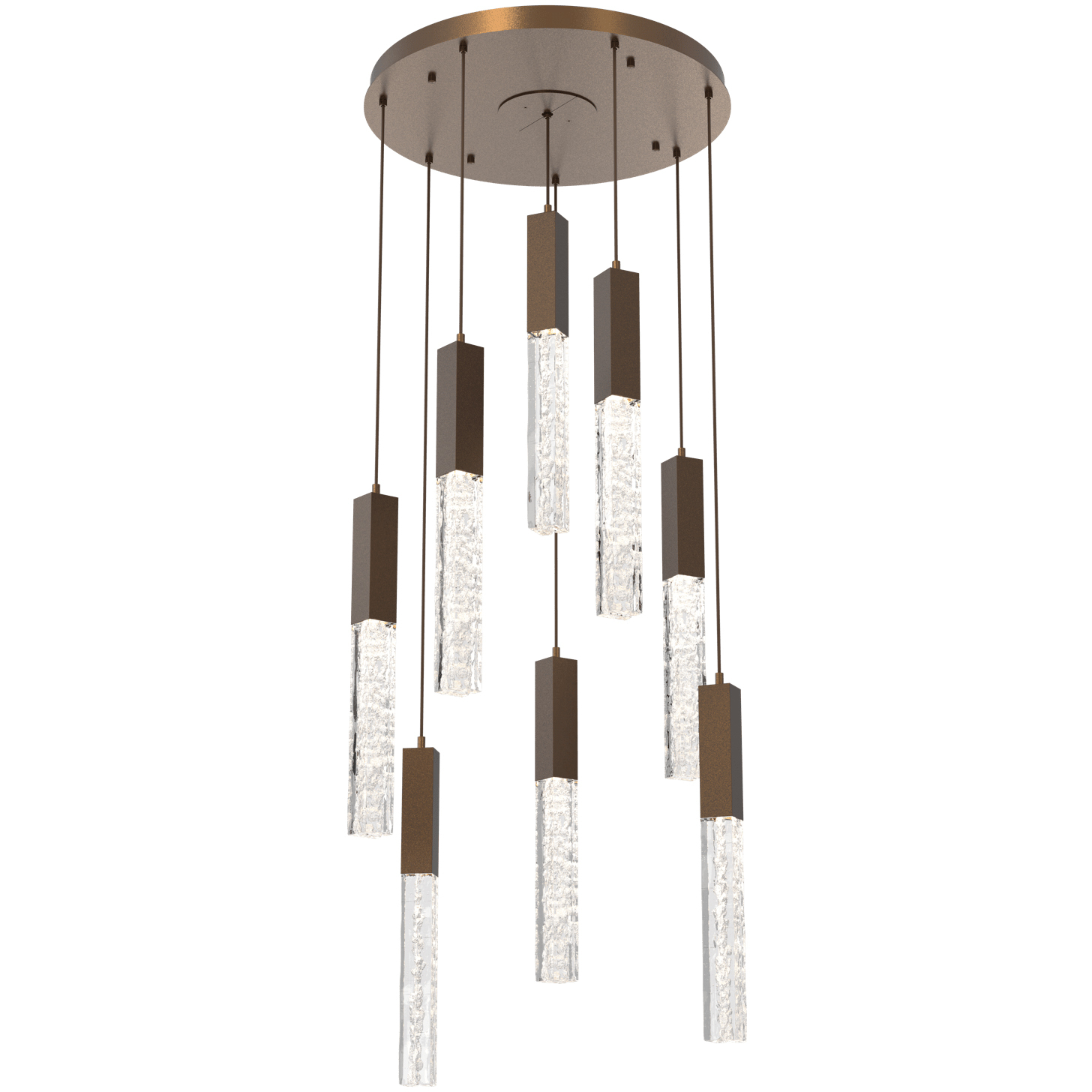 Axis LED 24 inch Flat Bronze Chandelier Ceiling Light in 3000K LED, Multi-Port