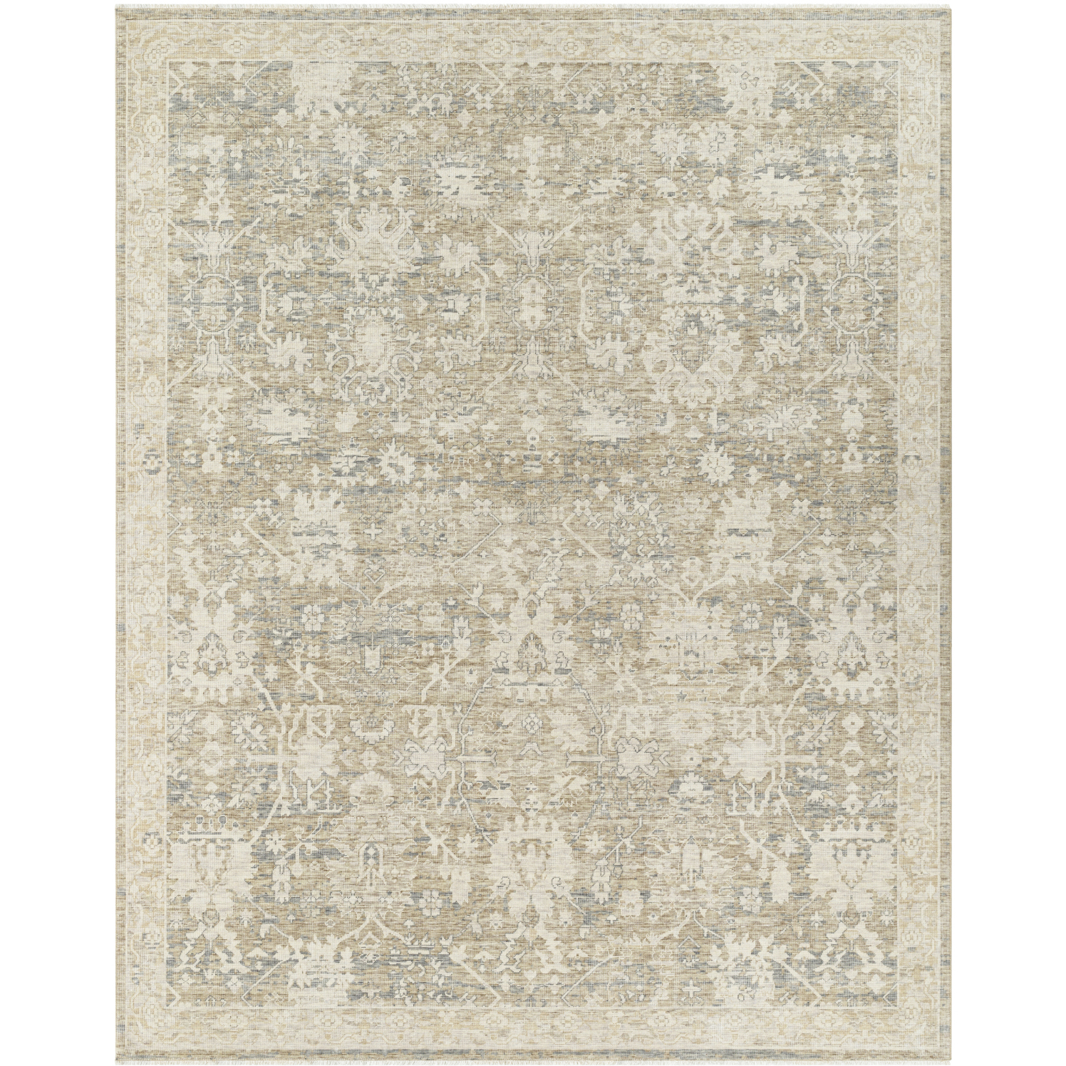 Once Upon a Time 150 X 118.11 inch Light Brown / Light Gray / Ivory / Gray / Tan Machine Woven Rug in 10 x 12.5