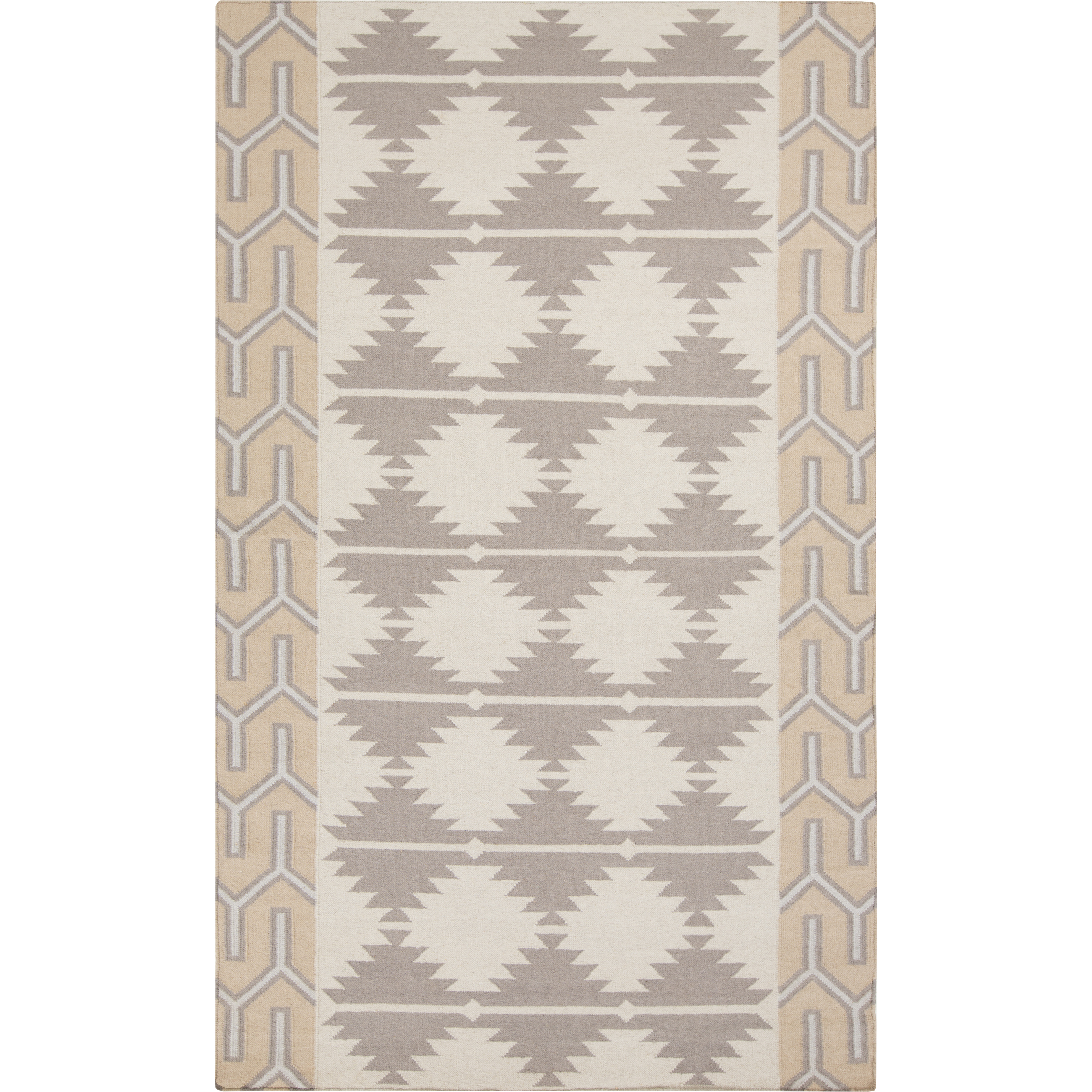 Jewel Tone II 66 X 42 inch Cream, Ivory, Beige, Medium Gray Rug