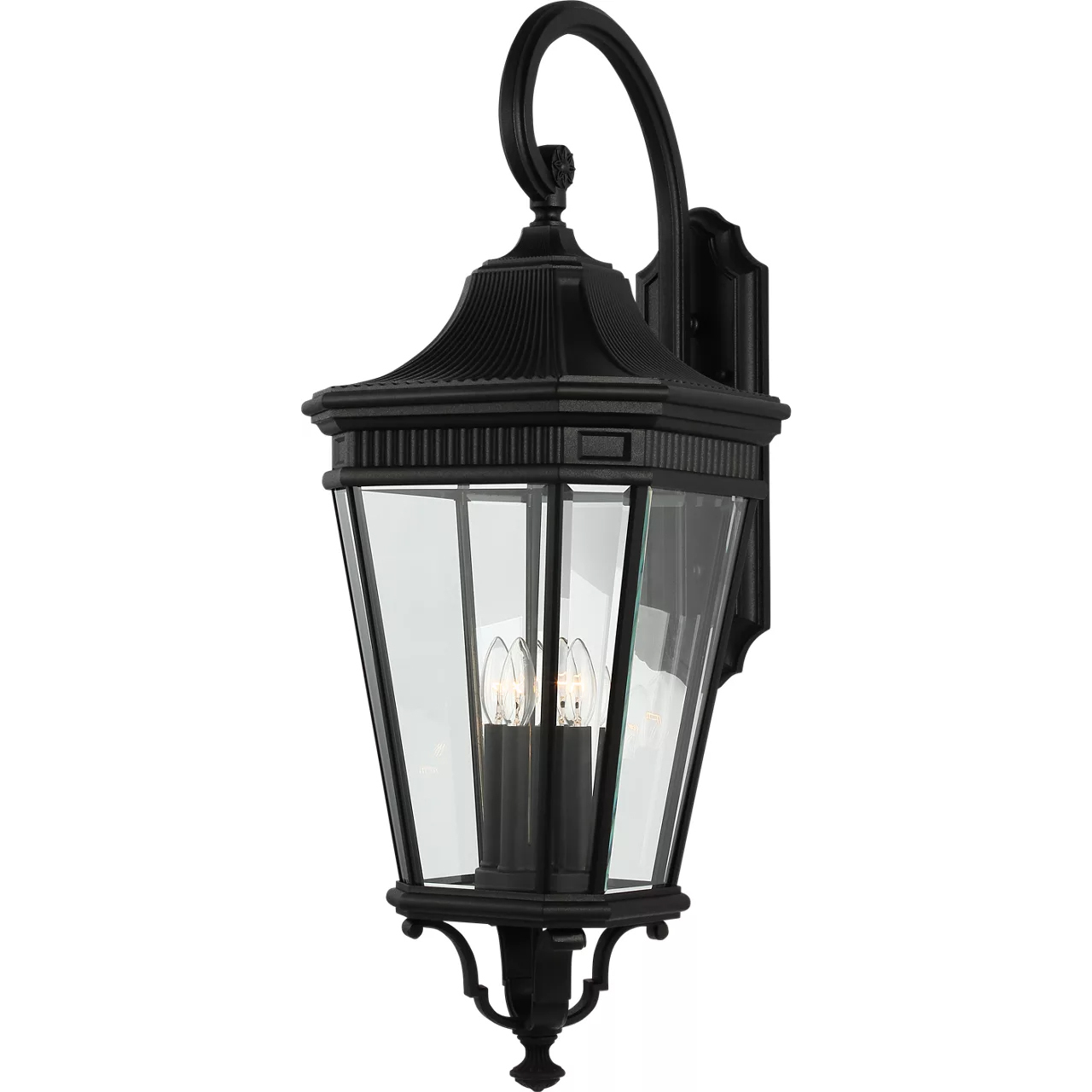 Cotswold Lane 4 Light 36.25 inch Black Outdoor Wall Lantern, Extra Large