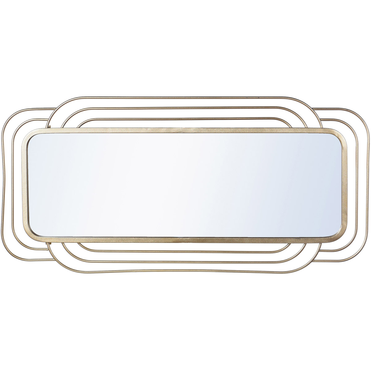Gemma 34.06 X 16.93 inch Bright Gold Wall Mirror
