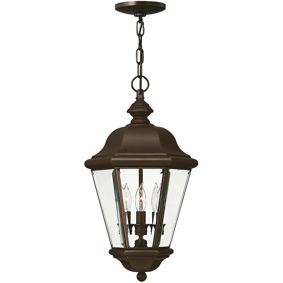Clifton Park 3 Light 10.5 inch Copper Bronze Outdoor Hanging Lantern