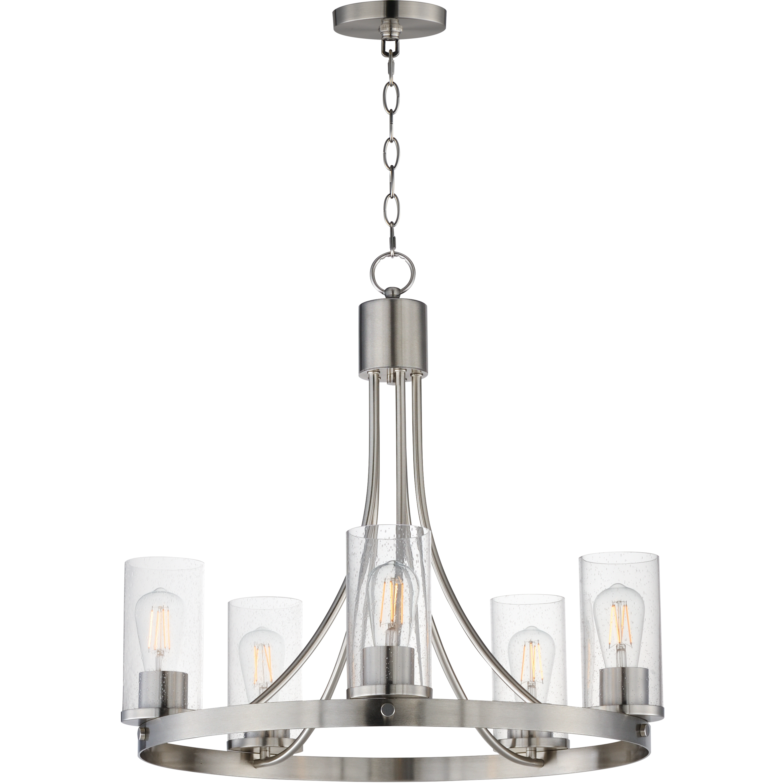 Livingston 5 Light 24.5 inch Satin Nickel Chandelier Ceiling Light