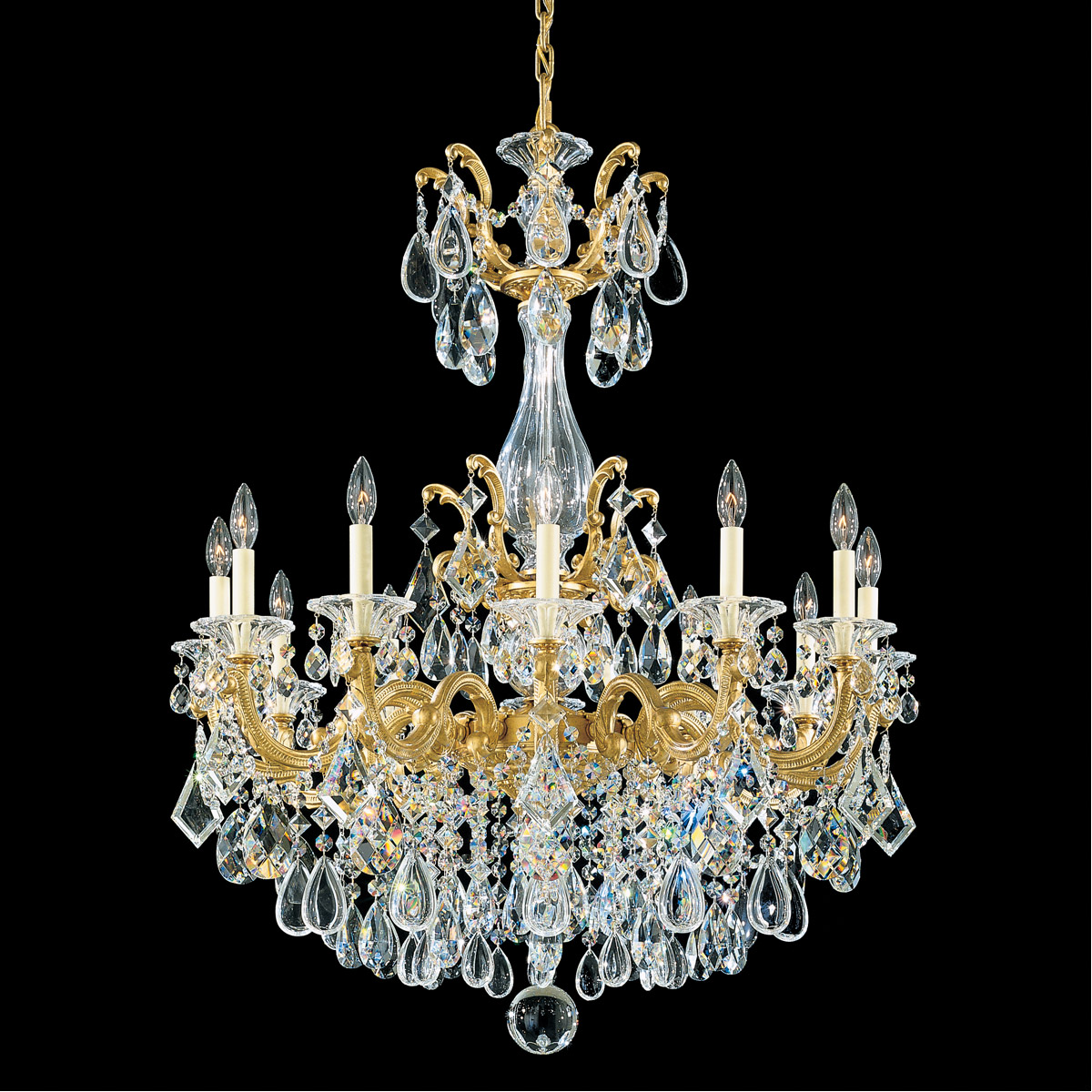 La Scala 12 Light 33 inch Heirloom Bronze Chandelier Ceiling Light in Heritage, Heirloom Bronze Cast
