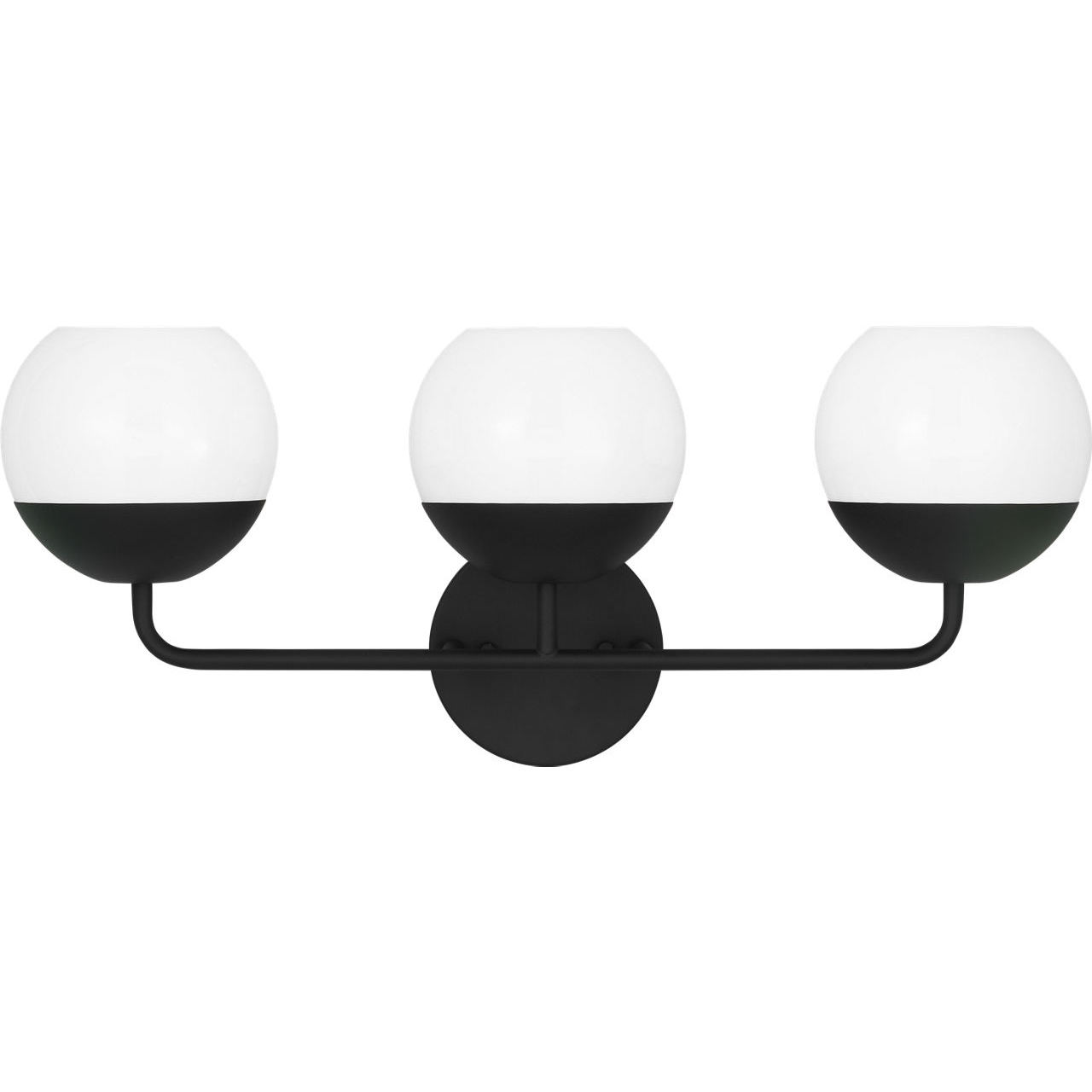 Alvin 3 Light 24.13 inch Midnight Black Bath Vanity Wall Light