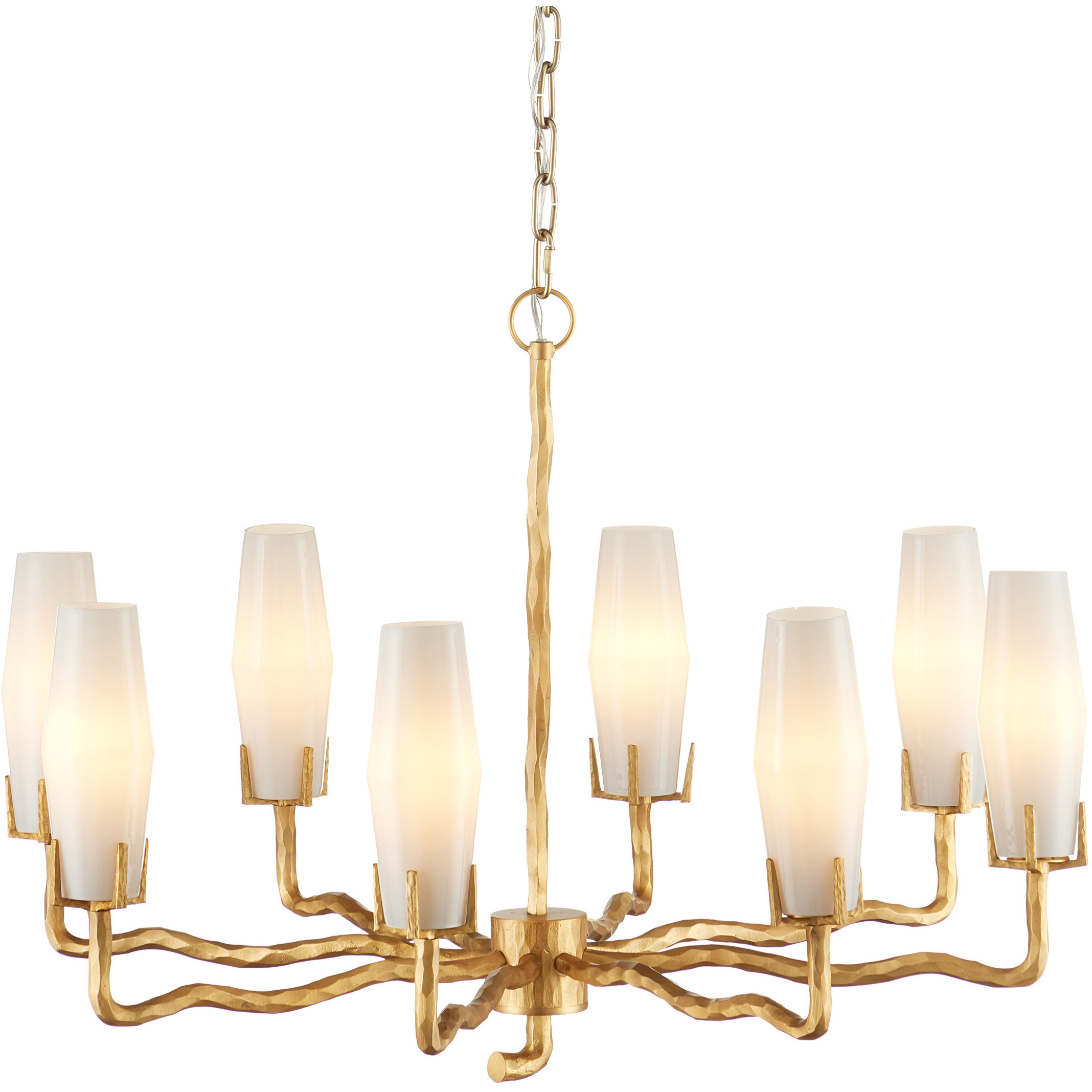 Mathilda 8 Light 36 inch Matte Gold Chandelier Ceiling Light, Marjorie Skouras Collection