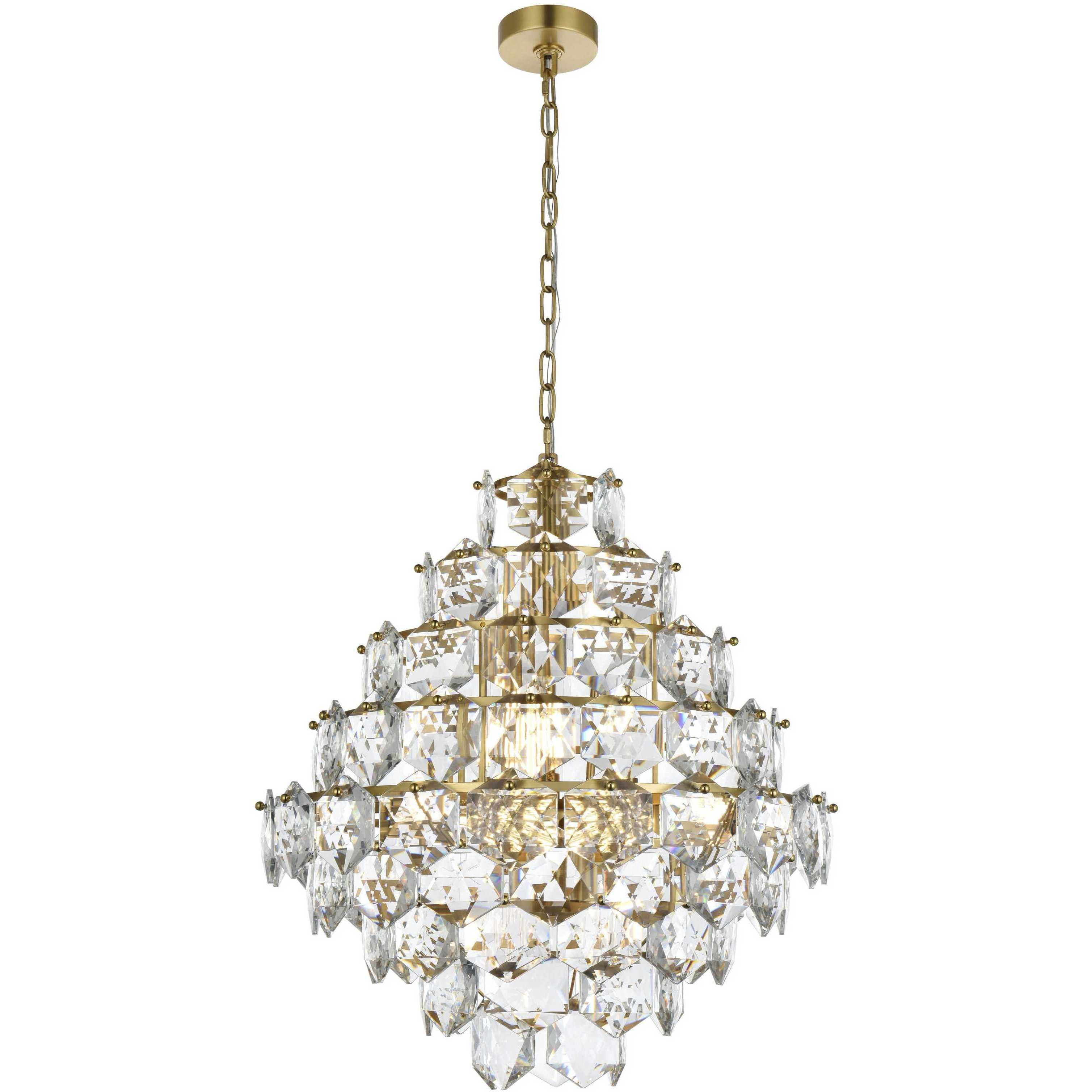 Adaline 15 Light 24 inch Satin Gold Chandelier Ceiling Light