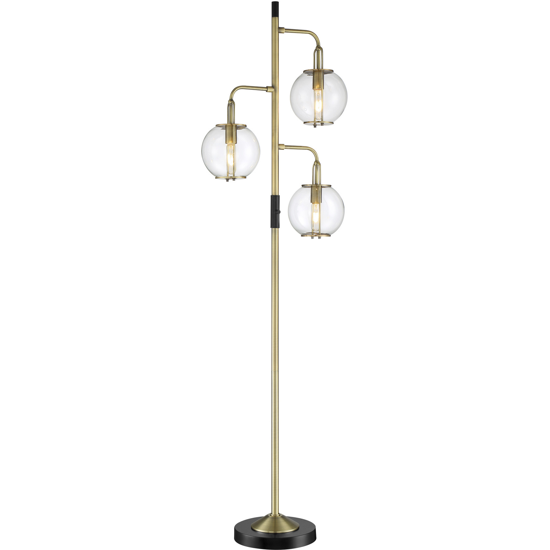 Kaira 72 inch 40.00 watt Black Floor Lamp Portable Light