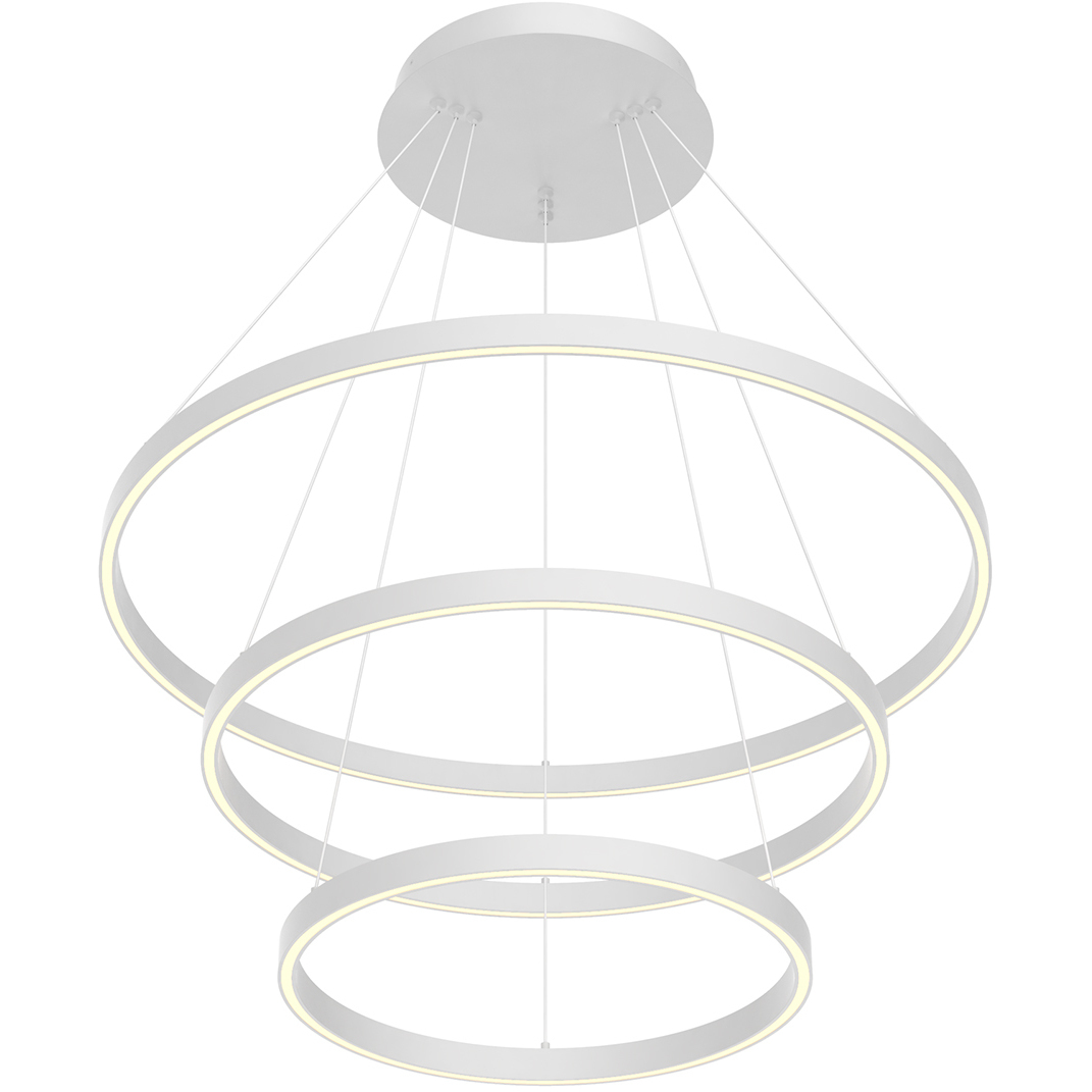Cerchio LED 31.5 inch White Chandelier Ceiling Light