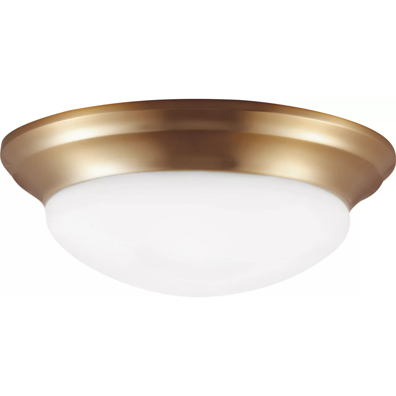 Nash 2 Light 14 inch Satin Brass Flush Mount Ceiling Light
