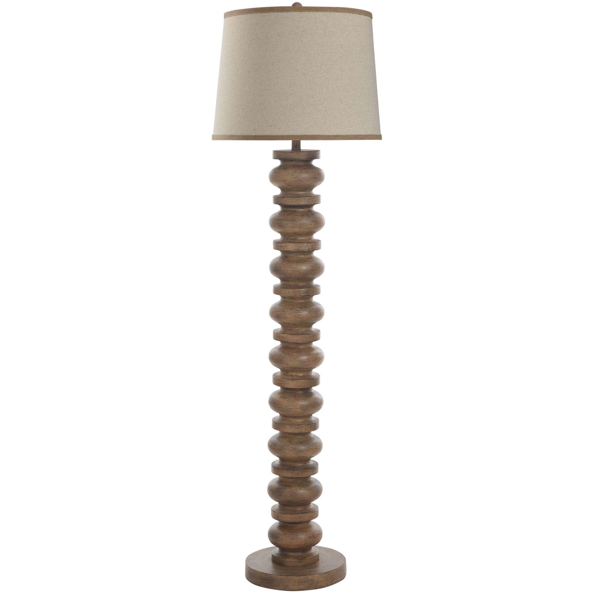 Abbott 61.75 inch 100 watt Gambell and Beige Floor Lamp Portable Light