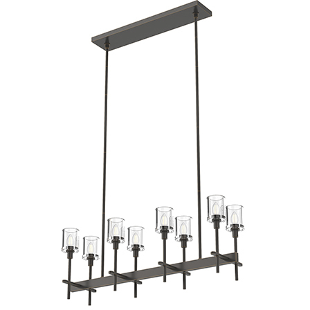 Salita 8 Light 9.38 inch Urban Bronze Pendant Ceiling Light in Clear Crystal