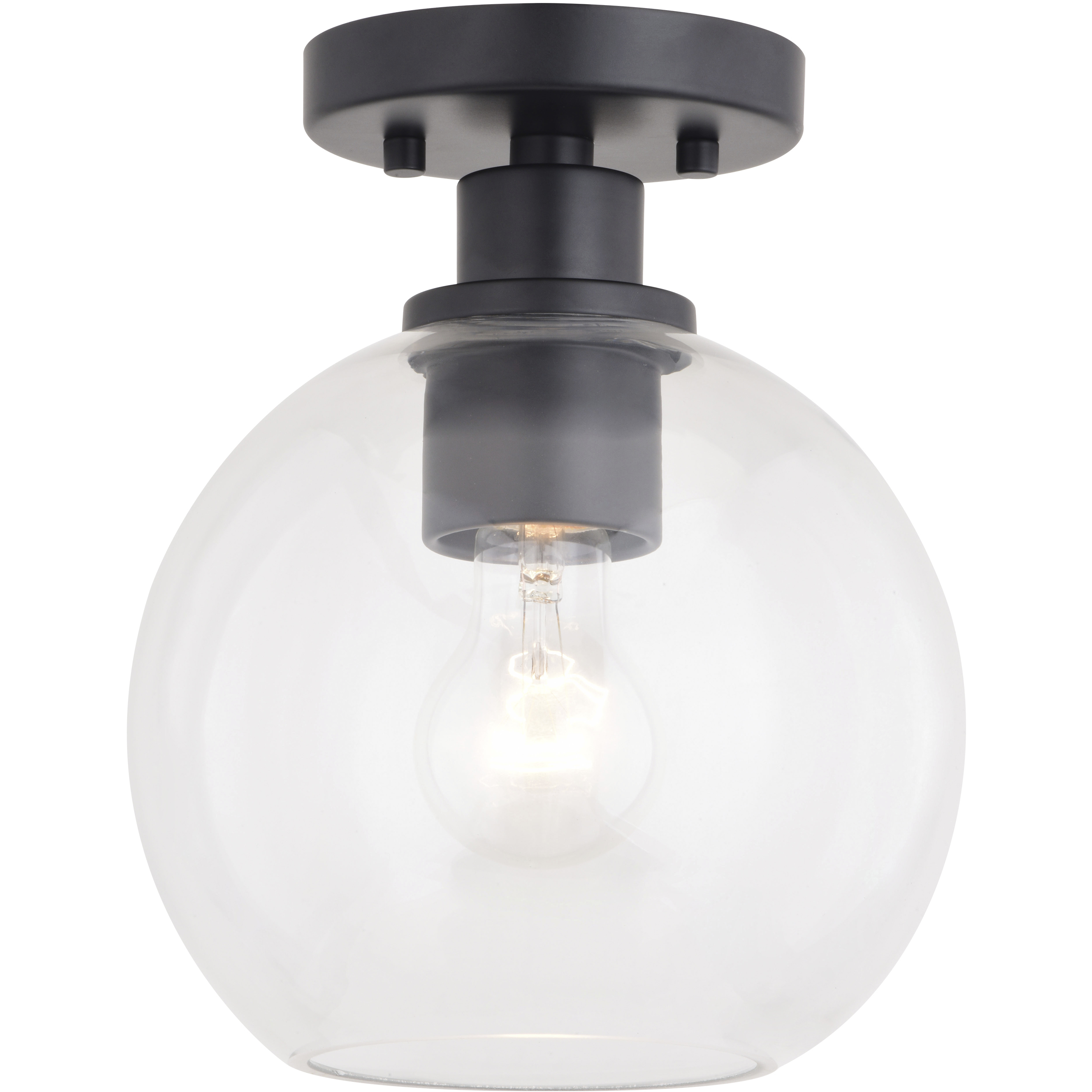 Marshall LED 8 inch Matte Black Semi-Flush Mount Ceiling Light