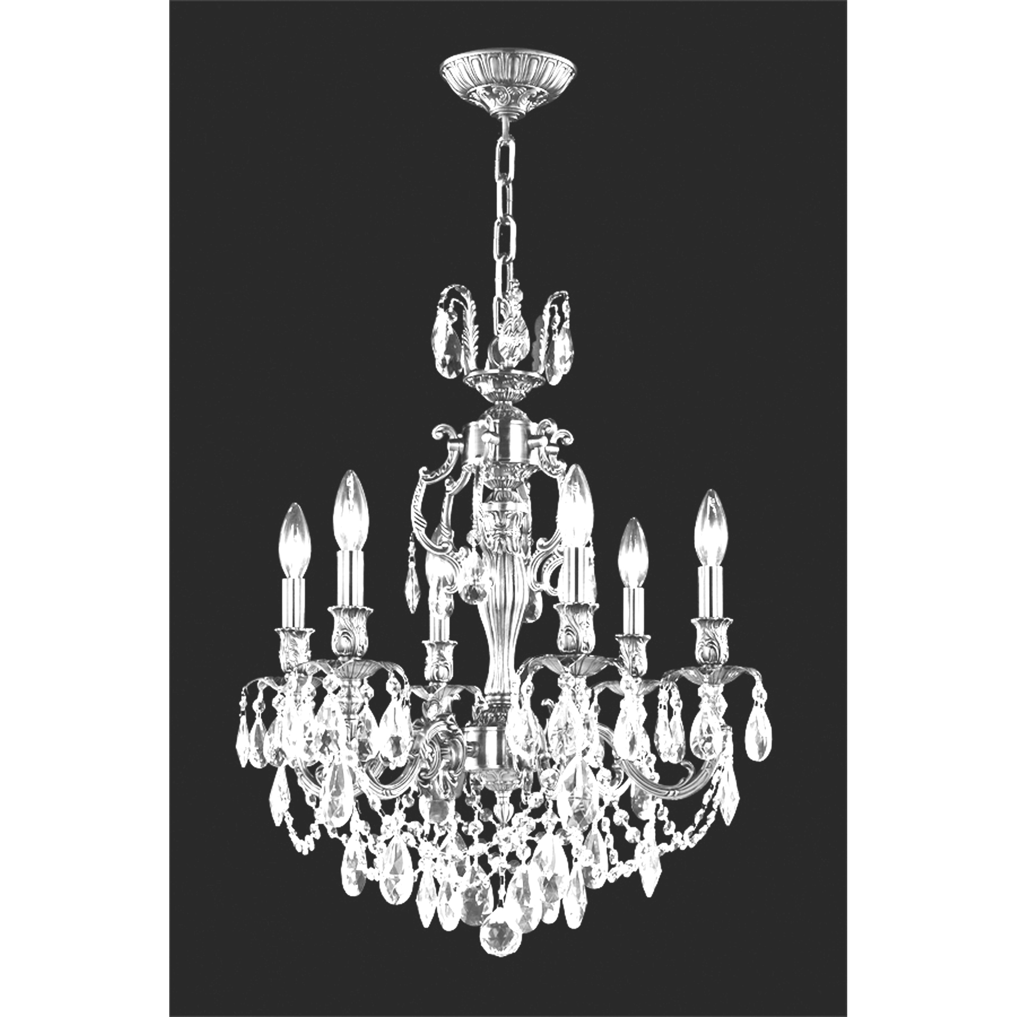 Brindisi 6 Light 21 inch Silver Chandelier Ceiling Light