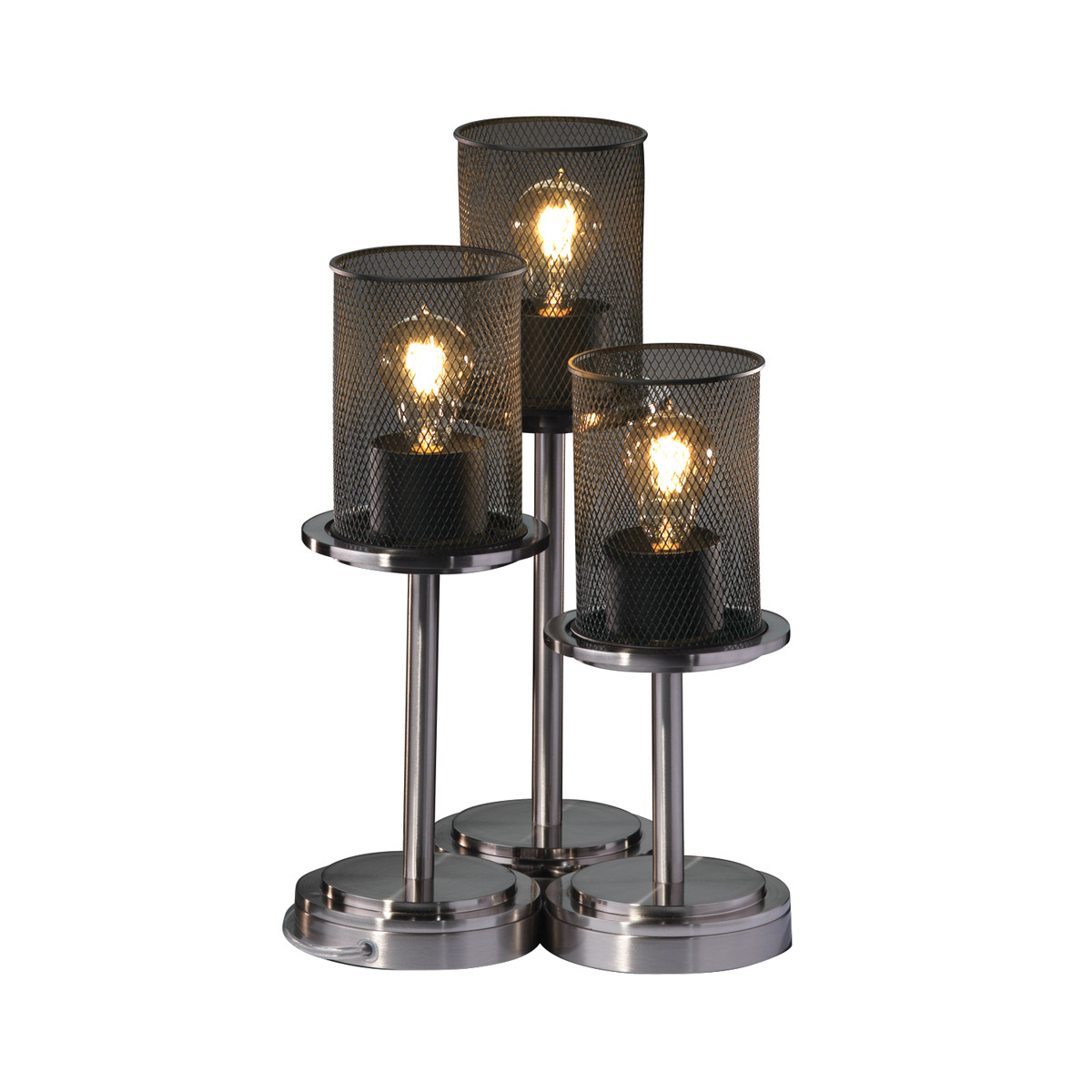 Wire Mesh 16 inch 40 watt Matte Black Table Lamp Portable Light