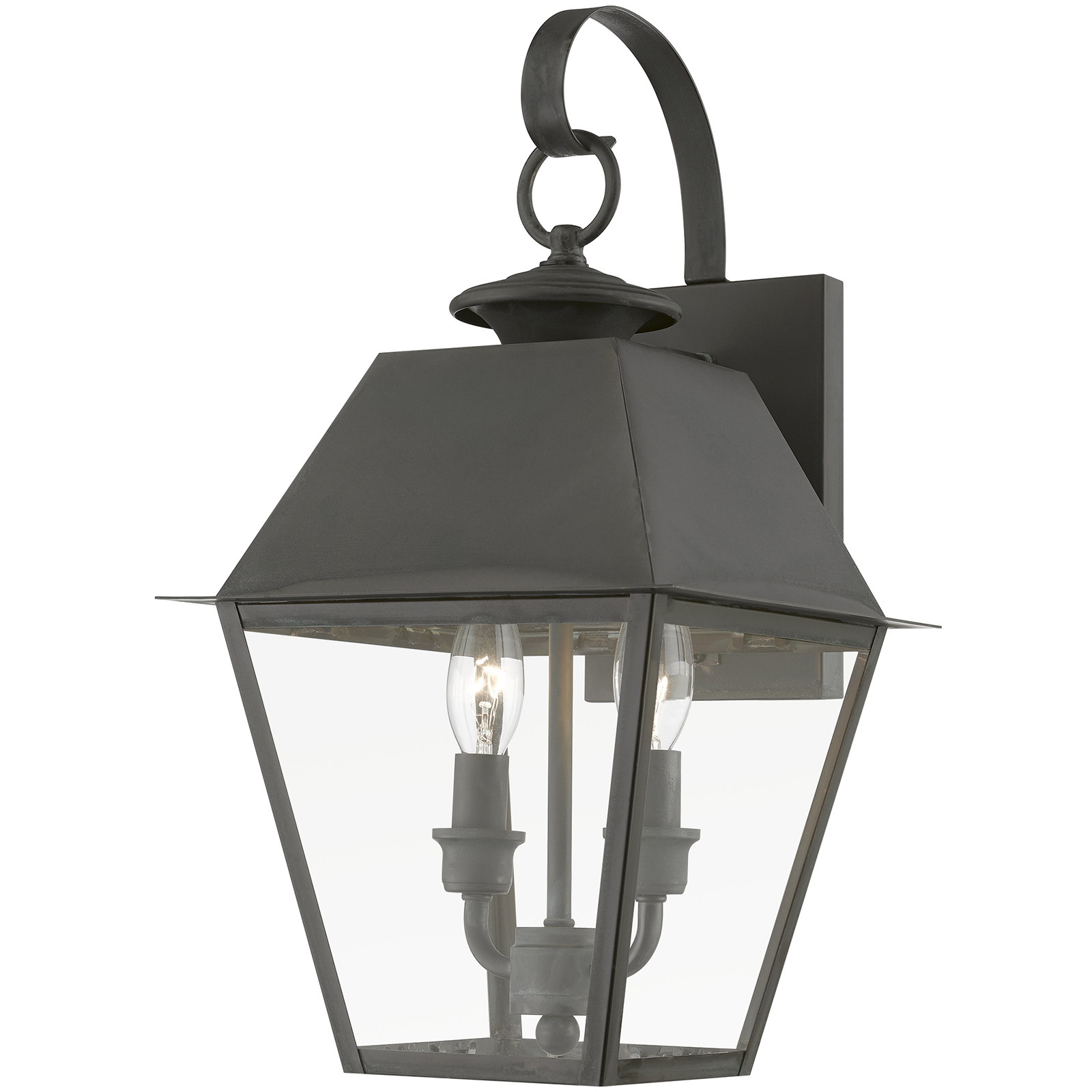 Wentworth 2 Light 9 inch Charcoal Outdoor Medium Wall Lantern Wall Light, Medium