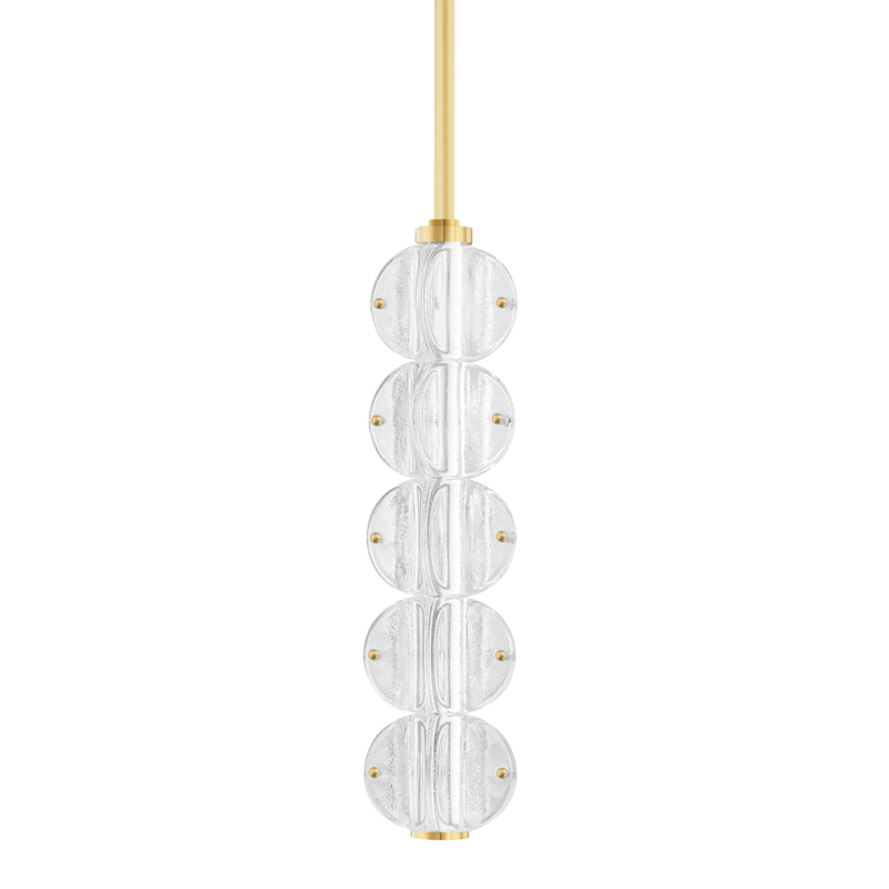 Lindley LED 5 inch Aged Brass Pendant Ceiling Light