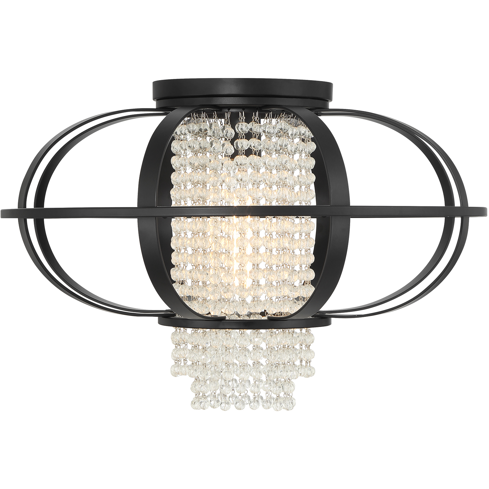 Idlewild 1 Light 20 inch Matte Black Flush Mount Ceiling Light