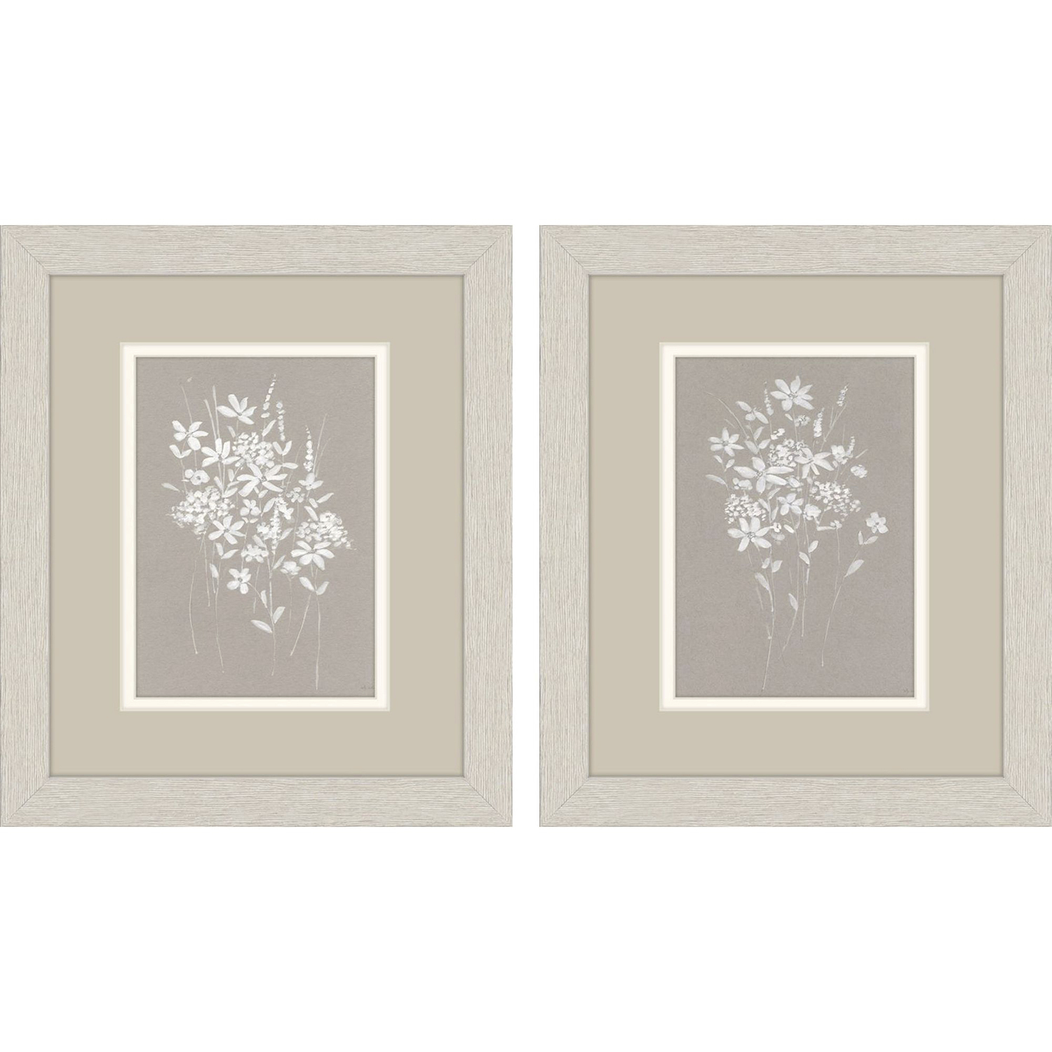 Delicate Botanicals Gray and Neutral Framed Art, Propac