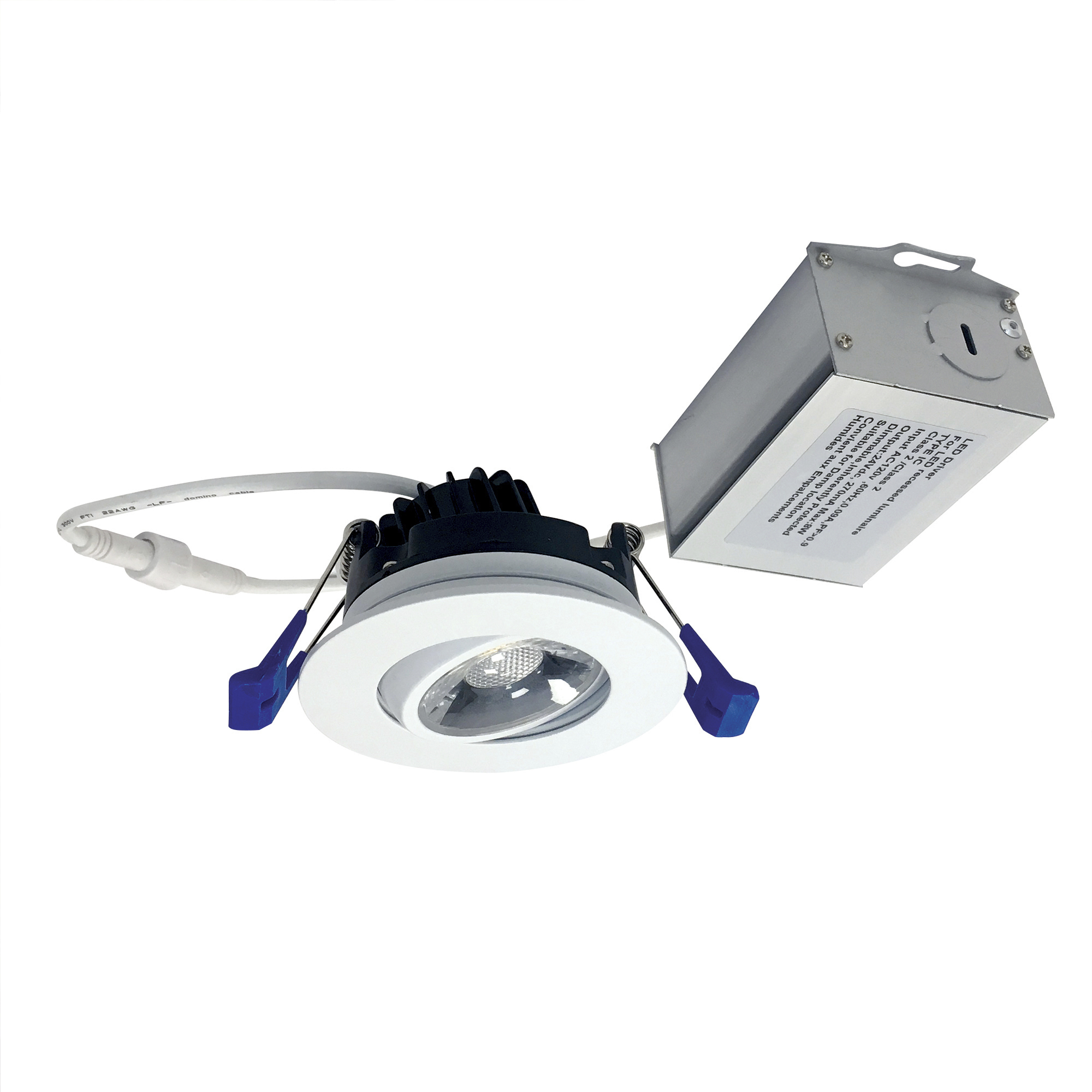Iolite MLS Matte Powder White Recessed Gimbal
