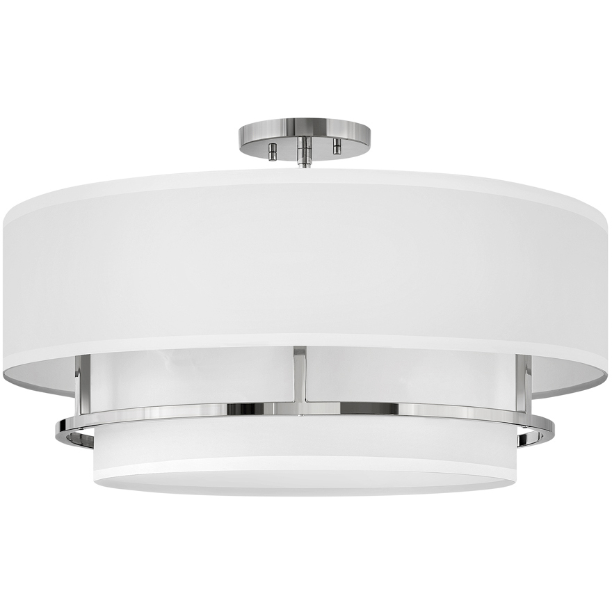 Graham 4 Light 23 inch Polished Nickel Indoor Semi-Flush Mount Ceiling Light