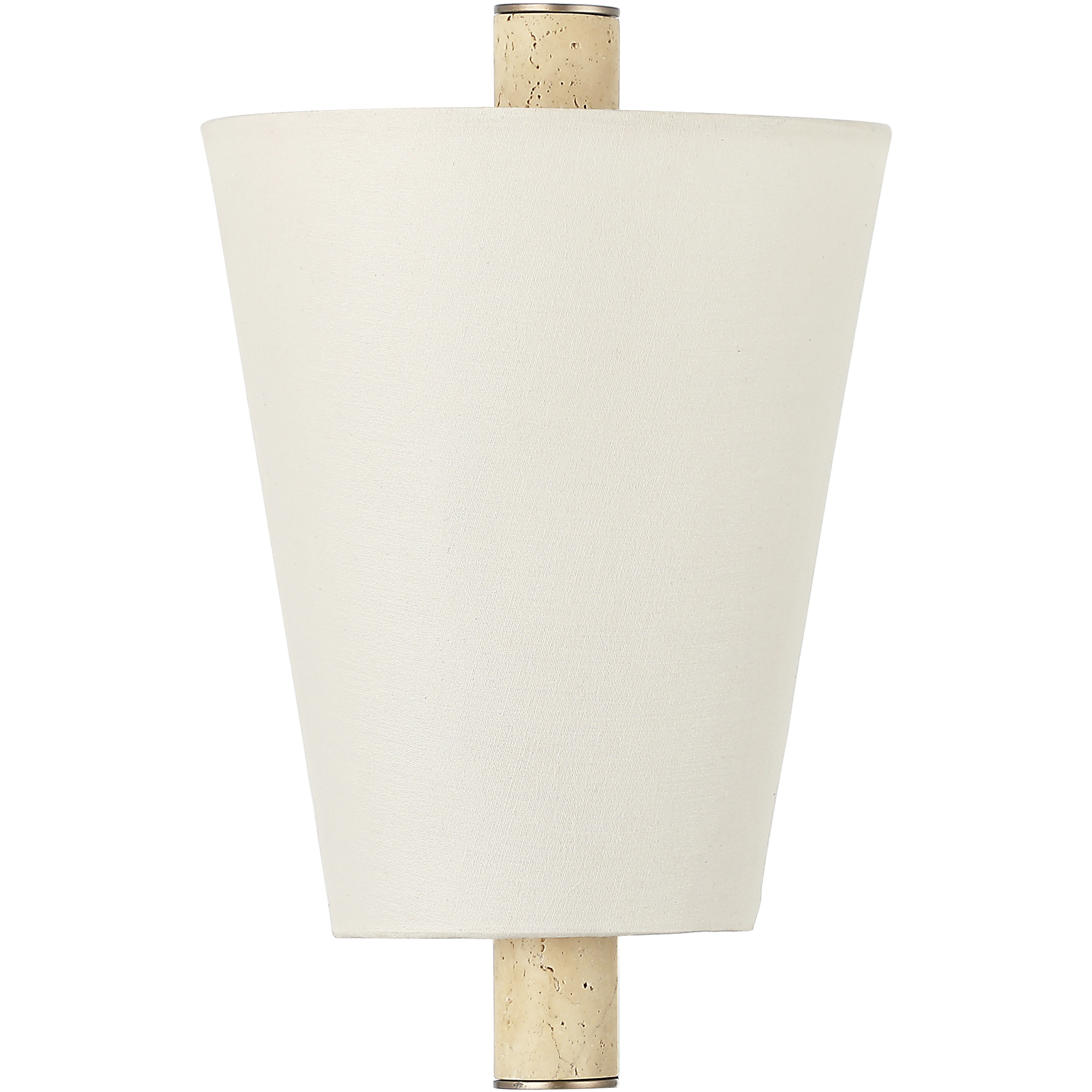 Rockford 1 Light 7 inch Brontourage and Travertine Wall Sconce Wall Light