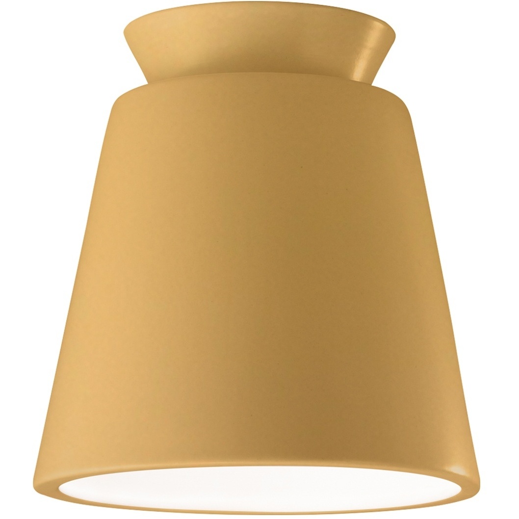 Radiance 1 Light 7.5 inch Muted Yellow Flush Mount Ceiling Light